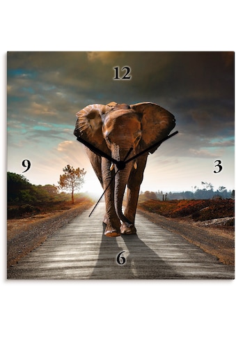 Artland Wanduhr »Ein Elefant läuft auf der Straße«, lautlos, ohne Tickgeräusche, nicht... kaufen