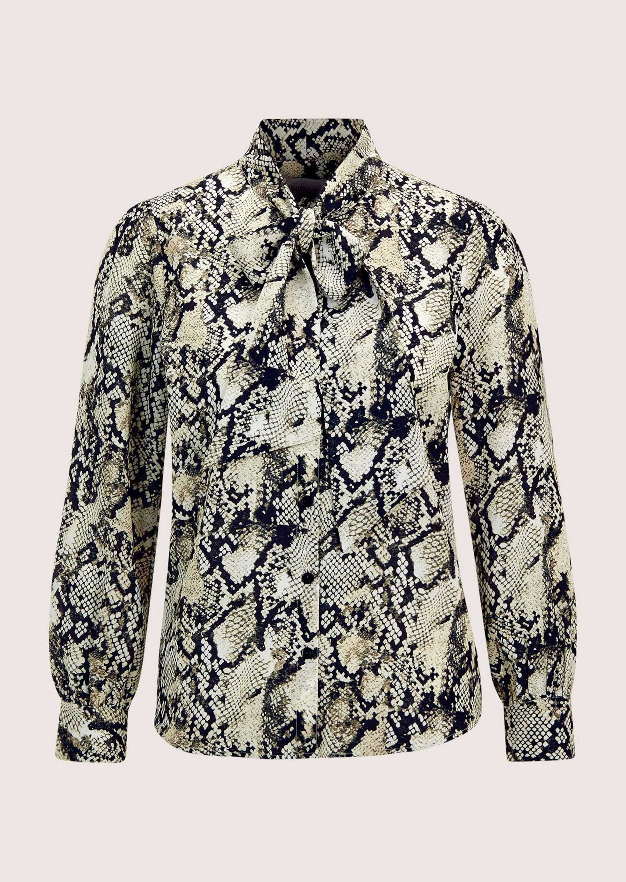 MADELEINE Langarmbluse »Bluse Elegante Bluse mit Animal-Print« Bluse mit Schluppe