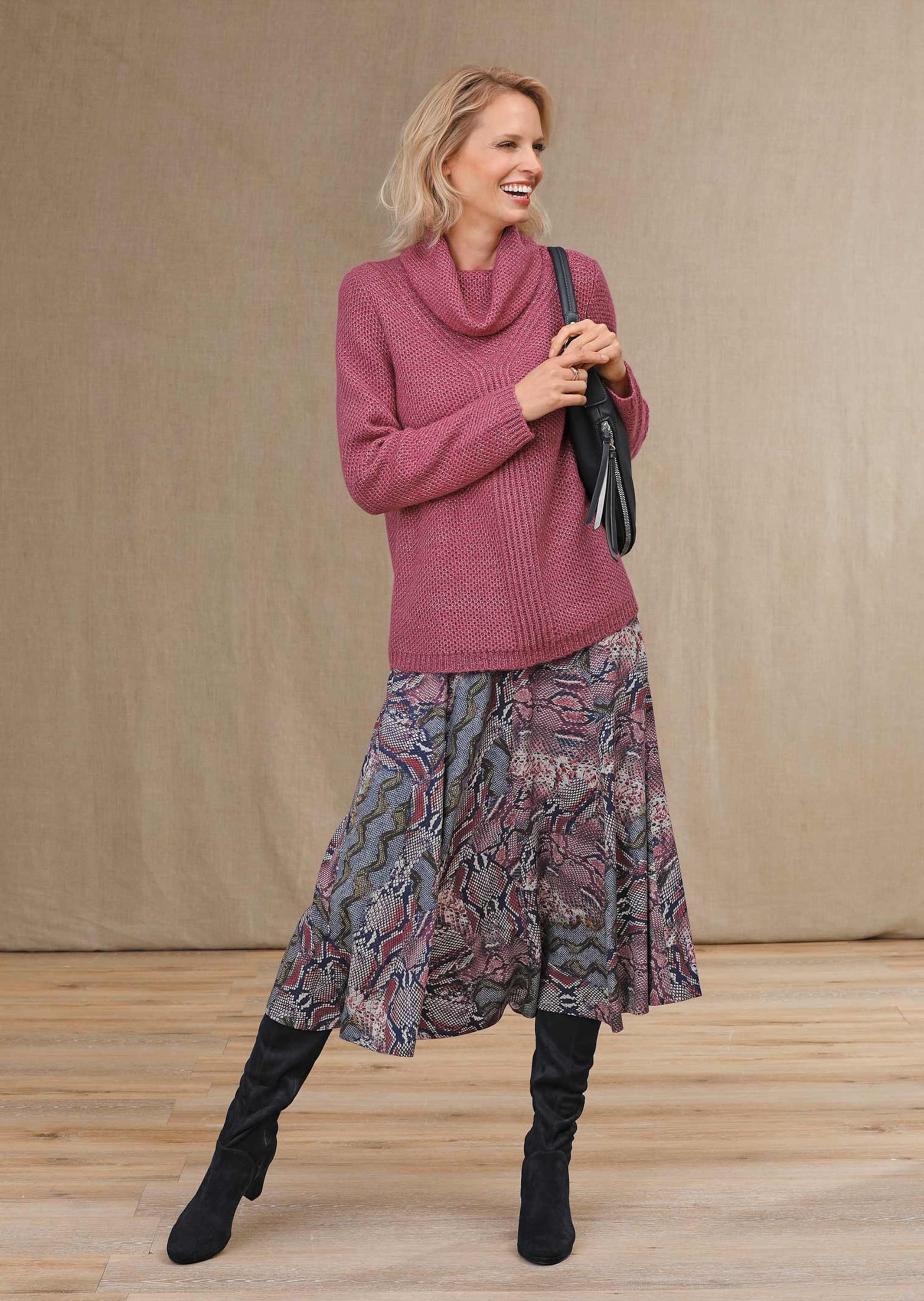 GOLDNER Strickpullover »Strickpullover mit interessanter Struktur und Glitzergarn« Ohne