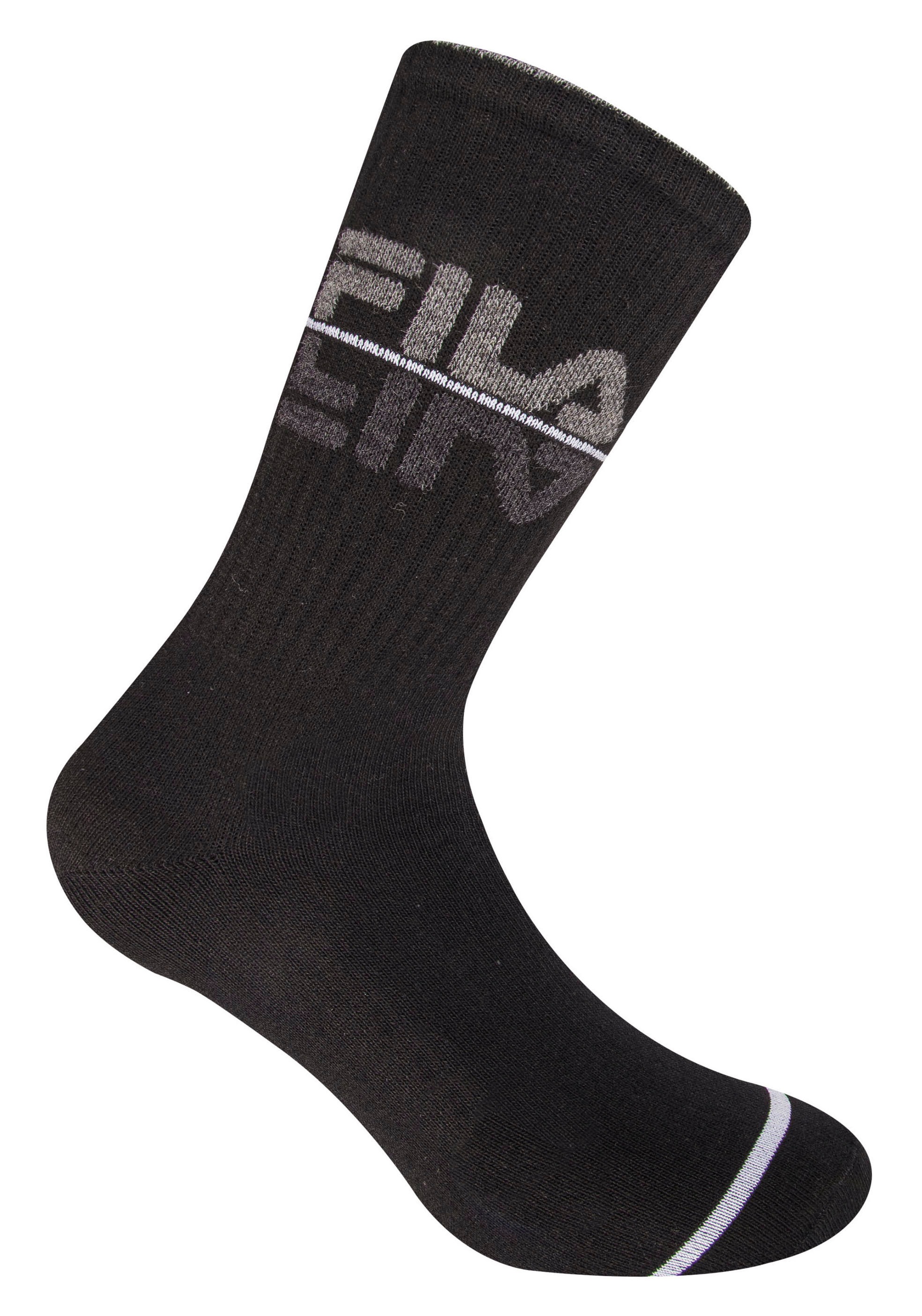 Fila Socken, (3 Paar), mit geripptem Schaft