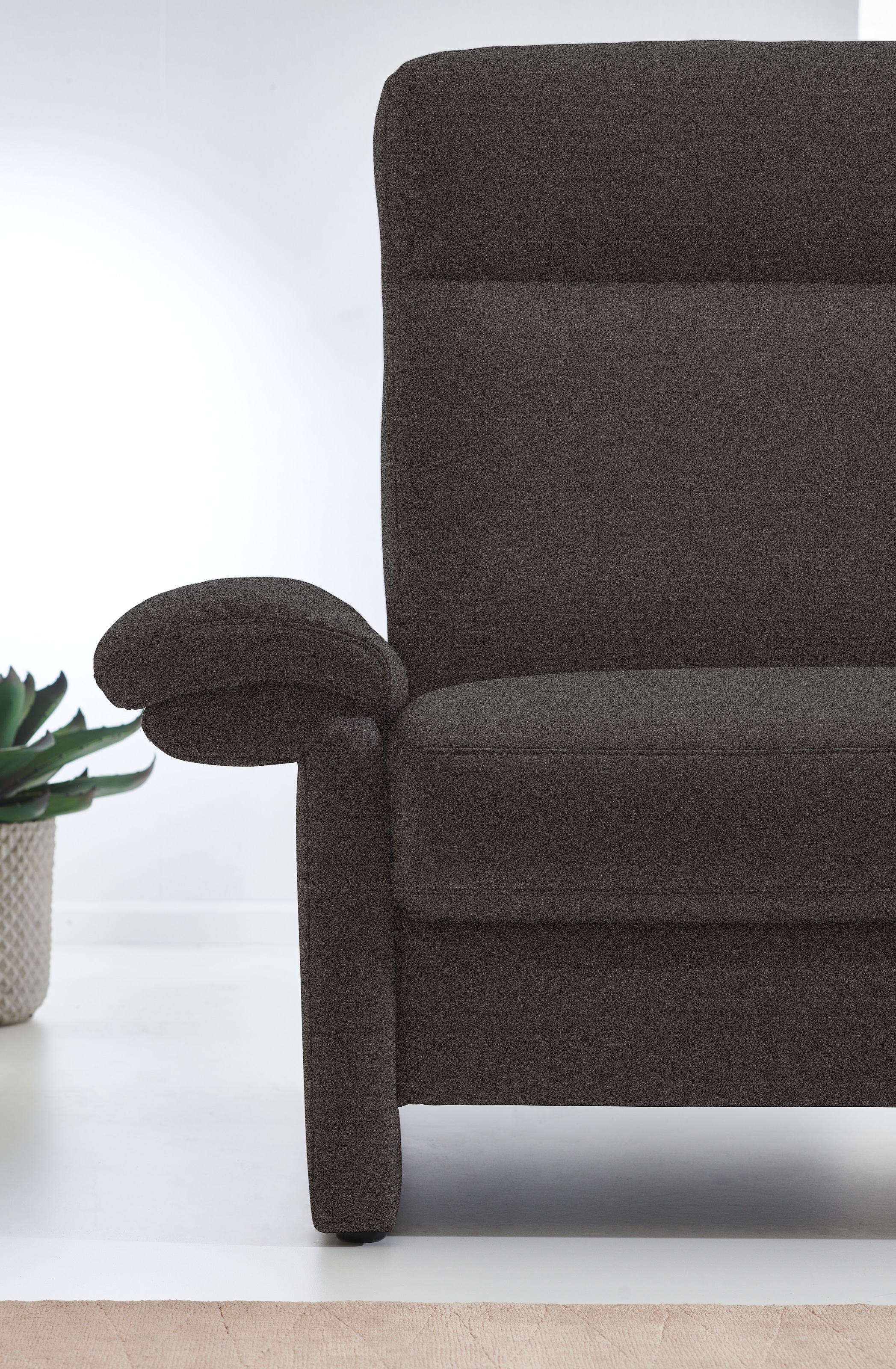 Places of Style 3-Sitzer »Senise, Breite 202 cm«, mit Armverstellung, Federkern