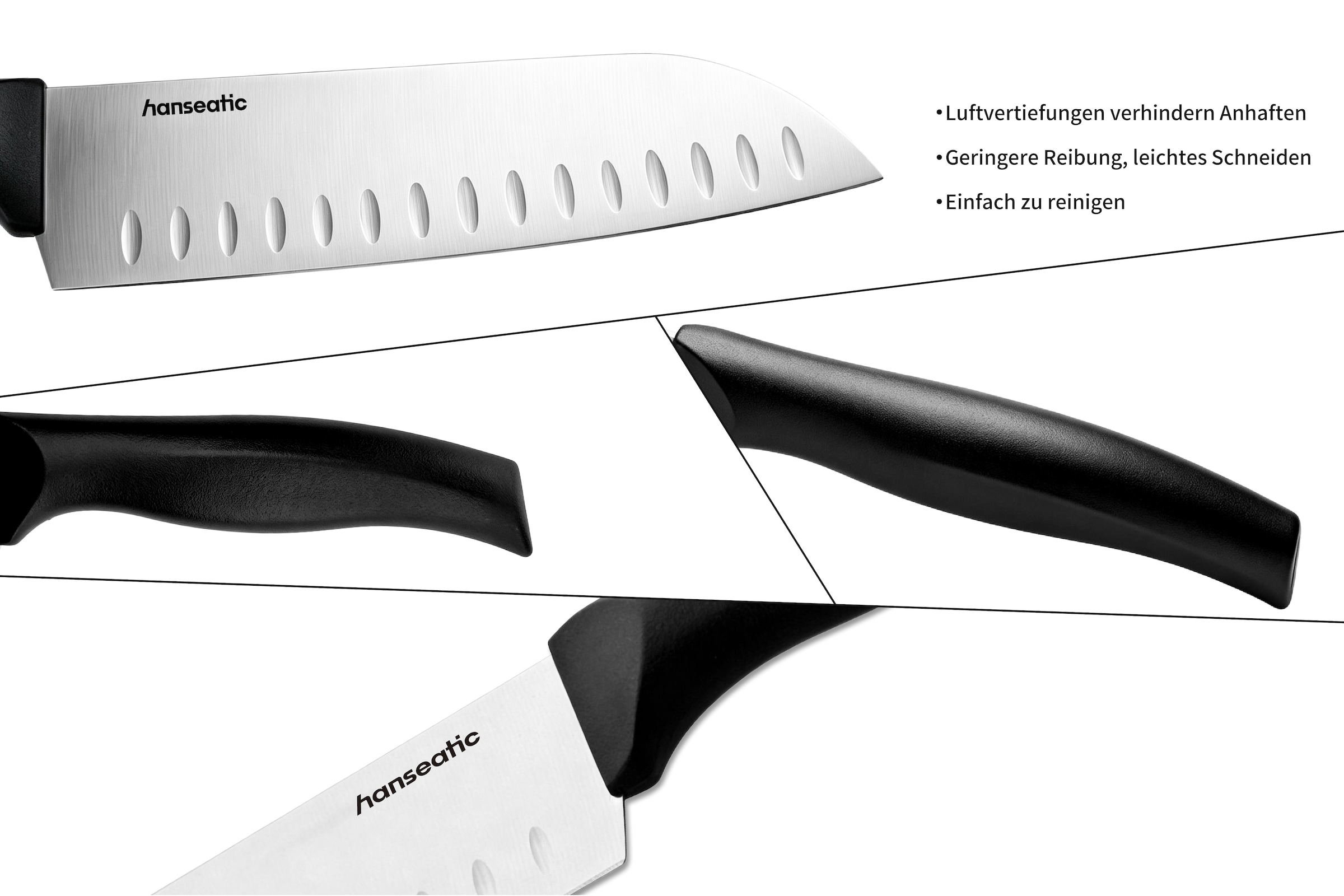 Hanseatic Messer-Set »DAILY, mit ergonomisch geformten Kunststoffgriffen« leichtes Design, ideal für den täglichen Gebrauch
