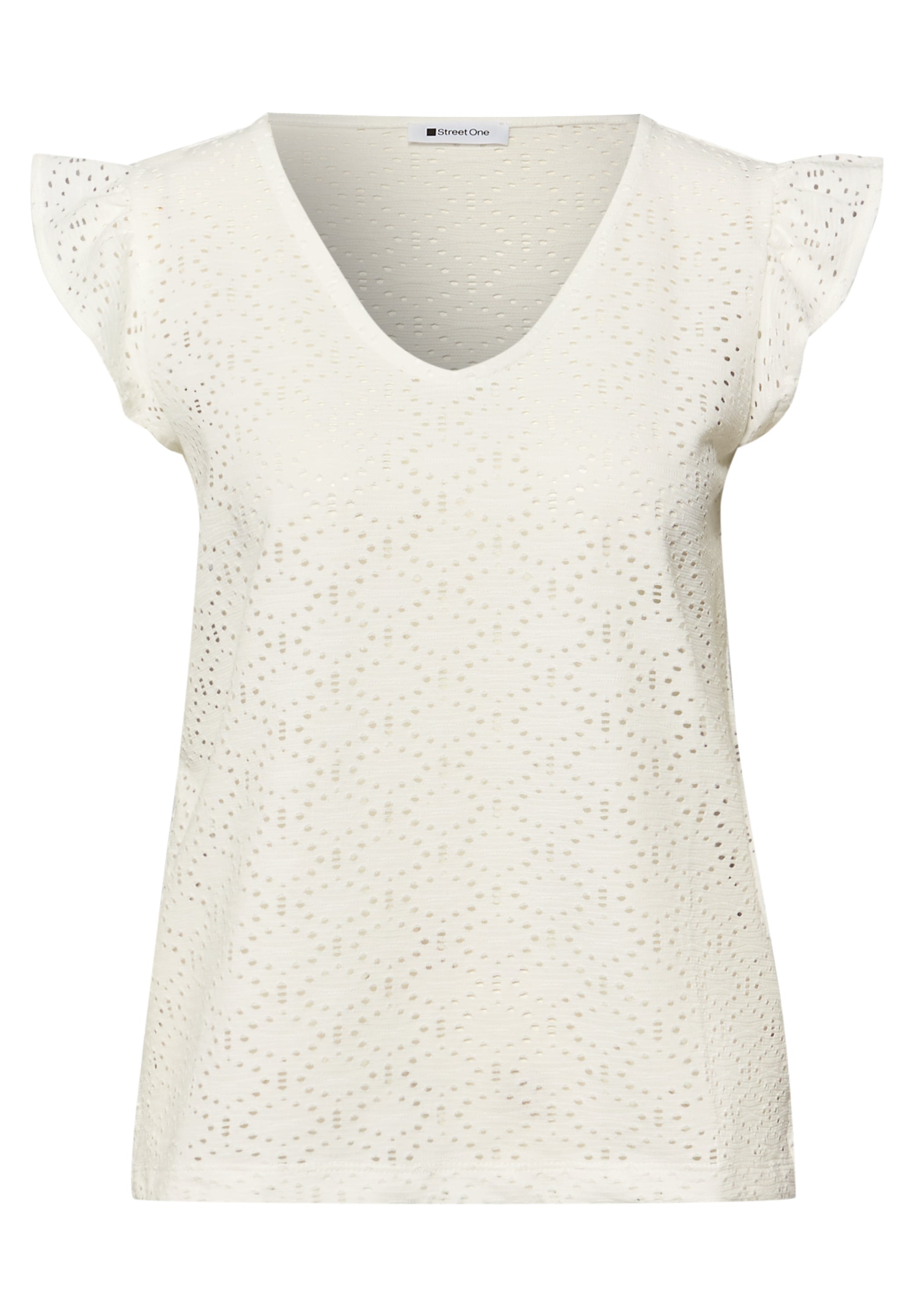 STREET ONE Shirttop mit Lochspitze