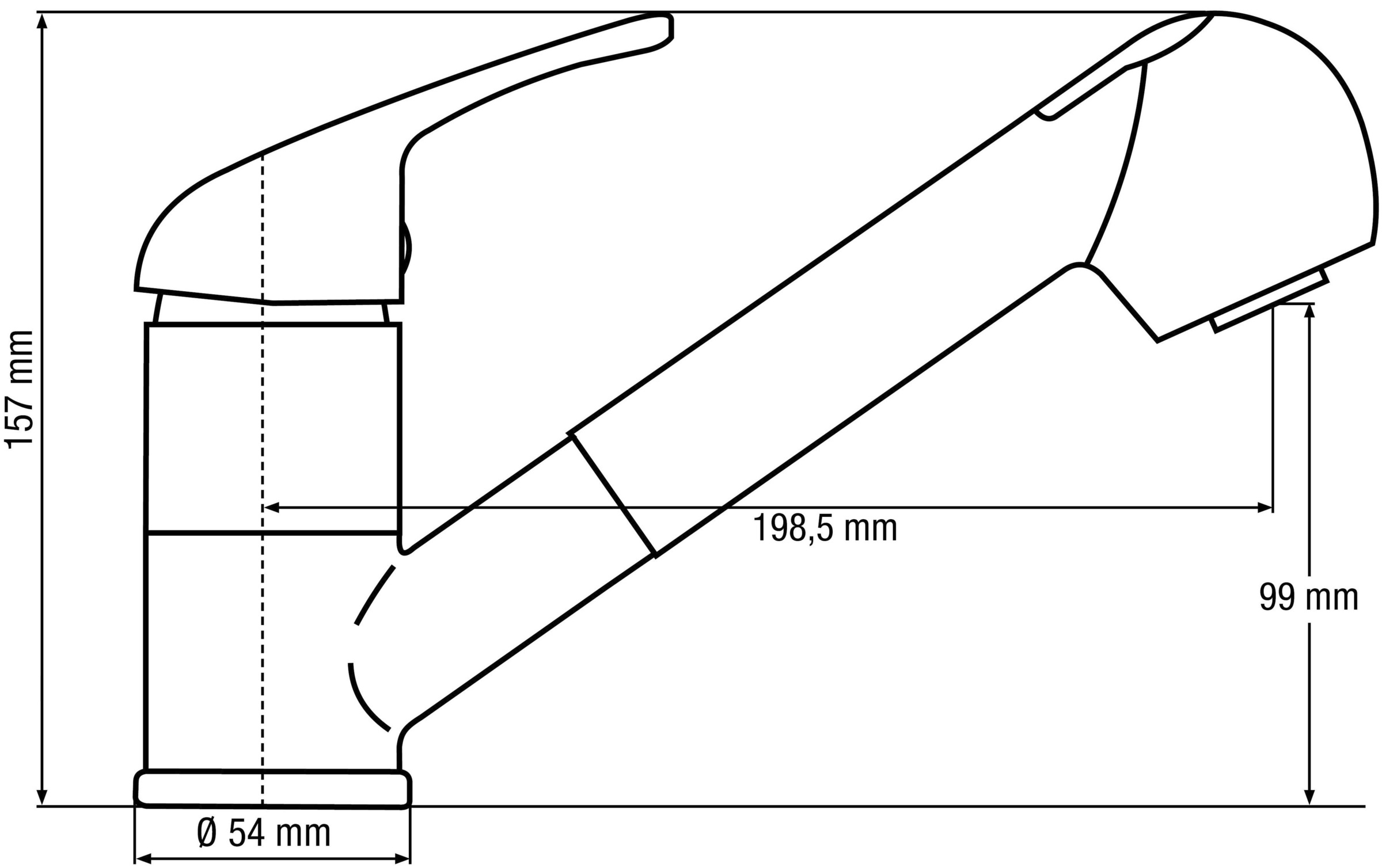 CORNAT Spültischarmatur »Einhebelarmatur "Leon", HD, Messing, verchromt«