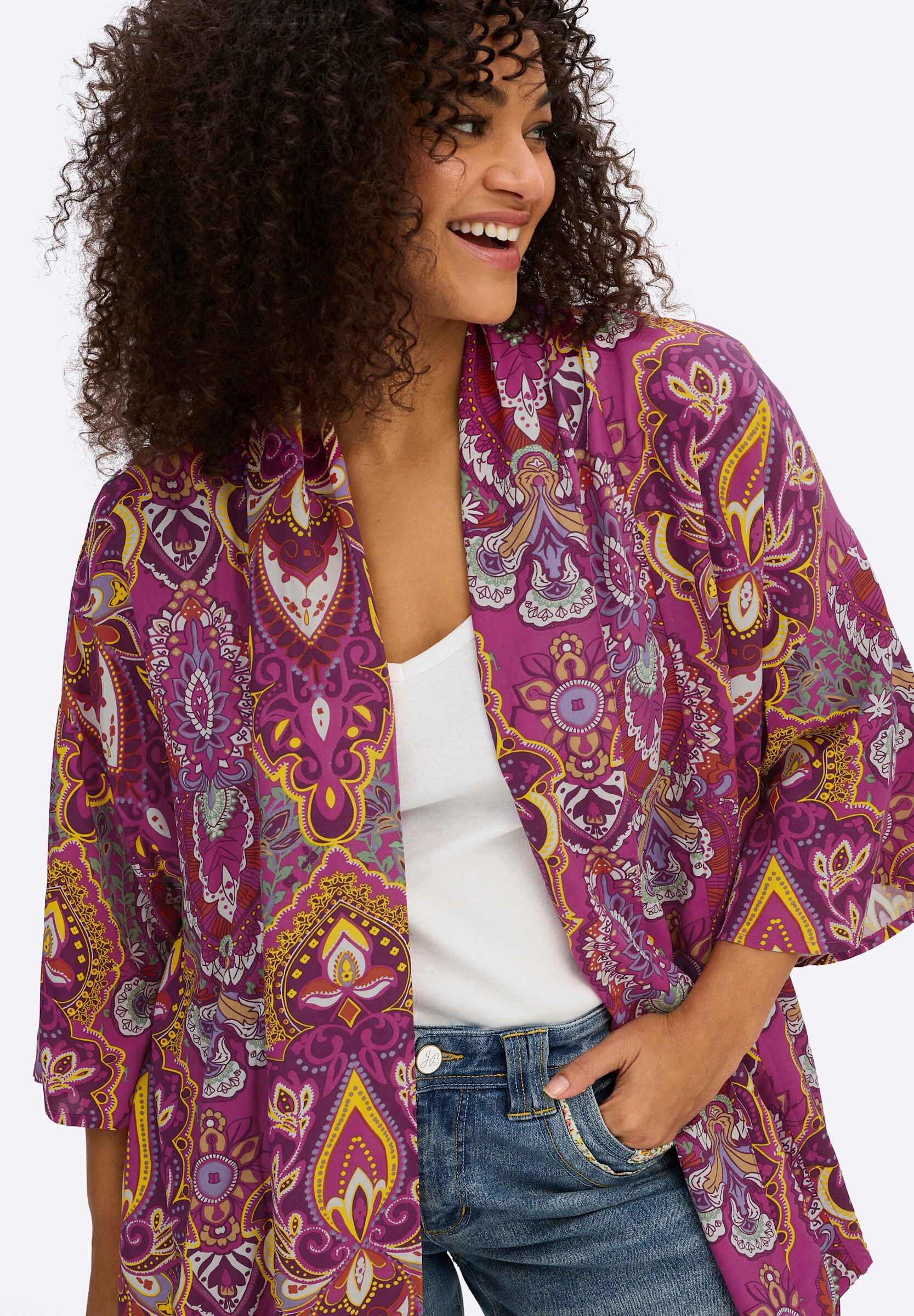 sheego by Joe Browns Blusenblazer »Blusenjacke Blusenjacke mit floralem Muster«