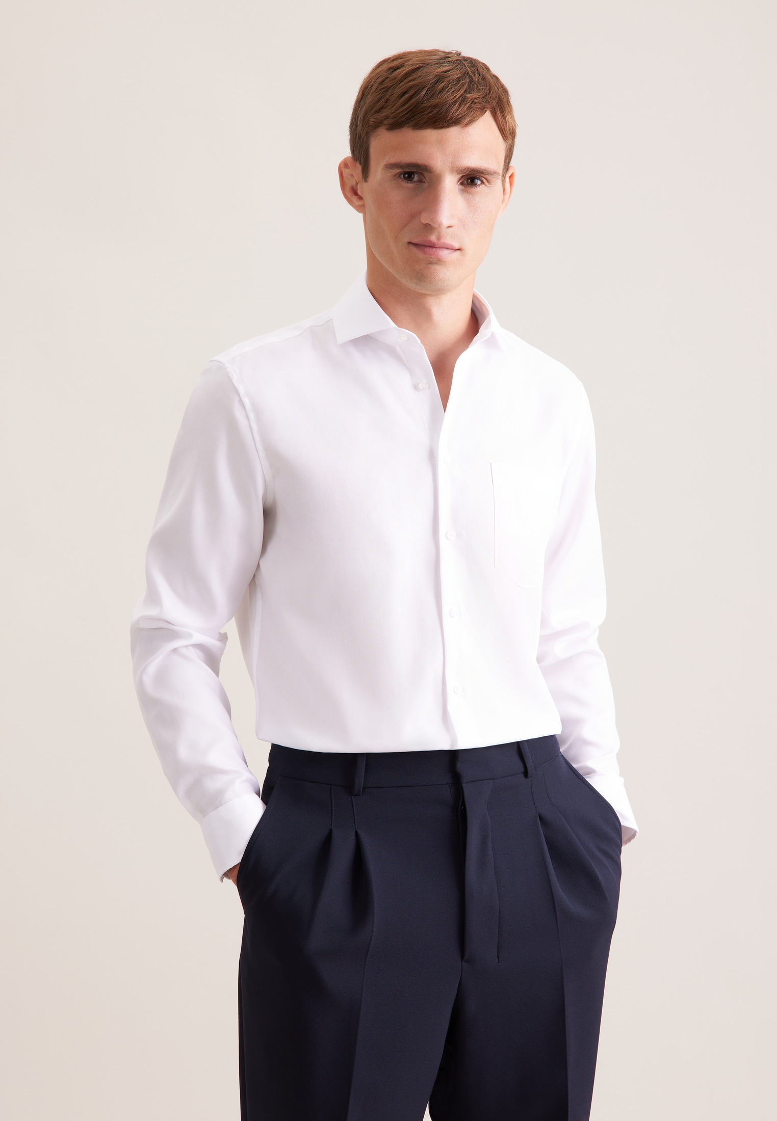 seidensticker Businesshemd »Schwarze Rose« Regular 1/1 Kentkragen Uni