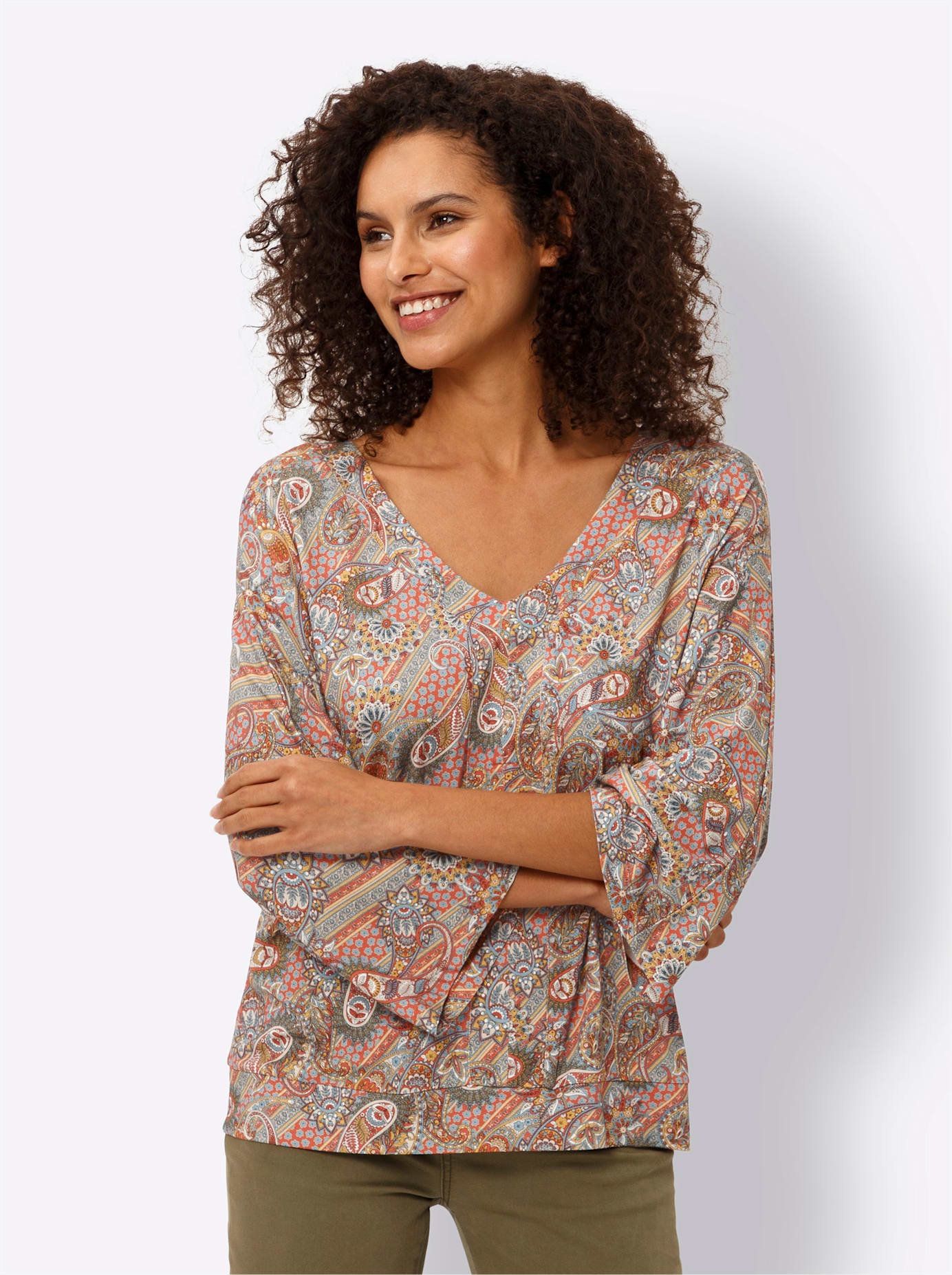 heine Fledermausshirt »Druck-Shirt«, (1 tlg.)