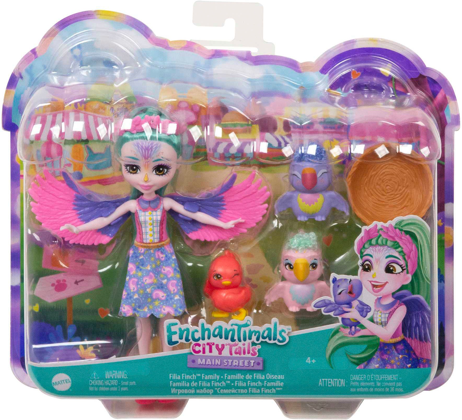 Enchantimals Minipuppe »Enchantimals City Tails, Filia Finch Familie«