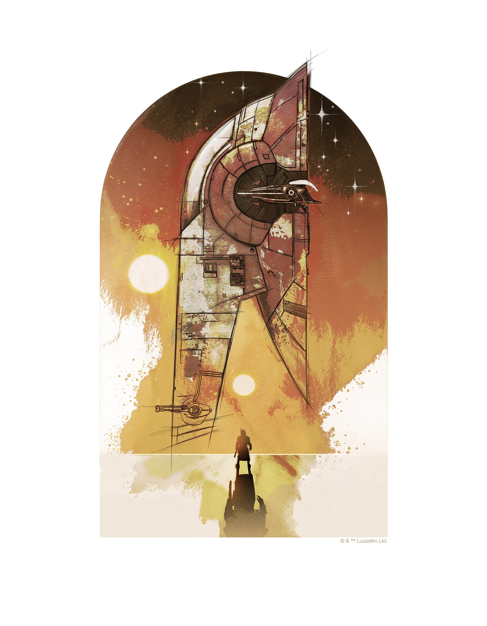 Komar Leinwandbild »Star Wars Boba Fett Starship«, Disney, (1 St.), 30 x 40 cm (Breite x Höhe) - Kinderzimmer, Dekoration