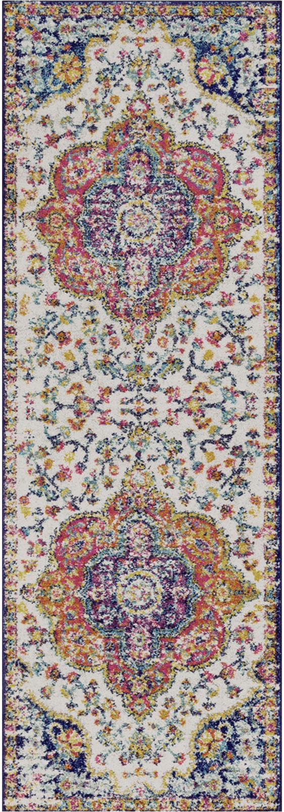Livabliss Teppich »RABAT«, rechteckig, 8 mm Höhe, Vintage Orientteppich, Kurzflor Boho Wohnzimmerteppich, Läufer