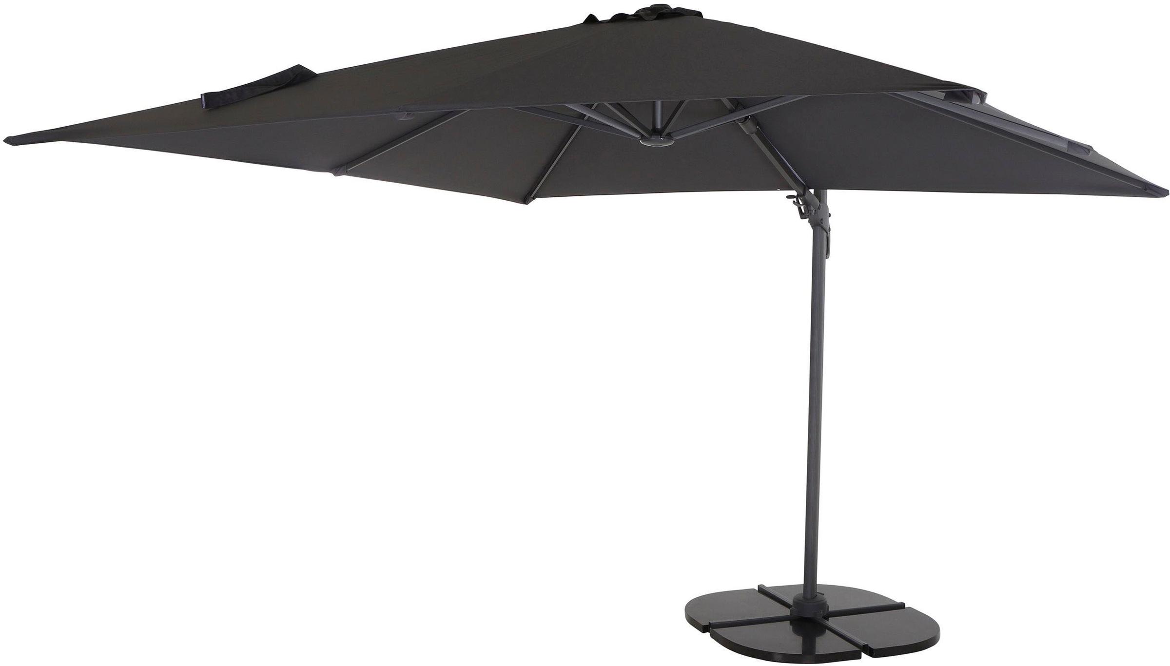 Siena Garden Ampelschirm »California«, (Set), inkl. Platten, Schutzhülle und Windsicherung, 3x3m
