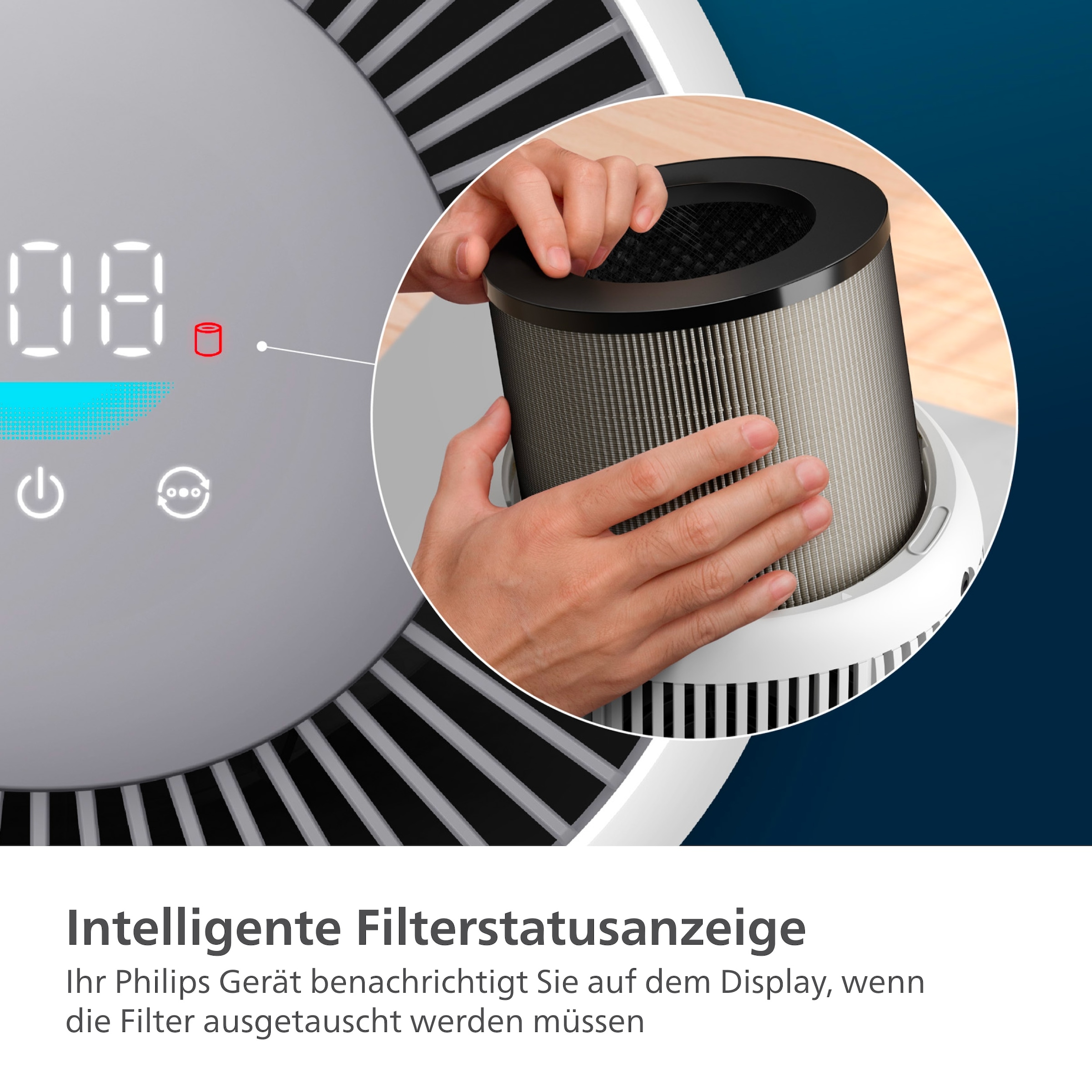 Philips Ersatzfilter »FY0910/30 HEPA NanoProtect Filter«, (1 tlg.), bis zu 1 Jahr verwendbar, 1 Filter im Lieferumfang