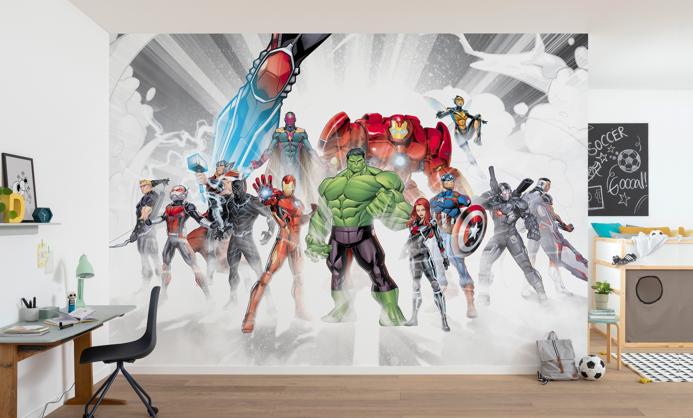 Komar Fototapete »Avengers Unite - Größe 368 x 254 cm«, bedruckt, Kinderzimmer