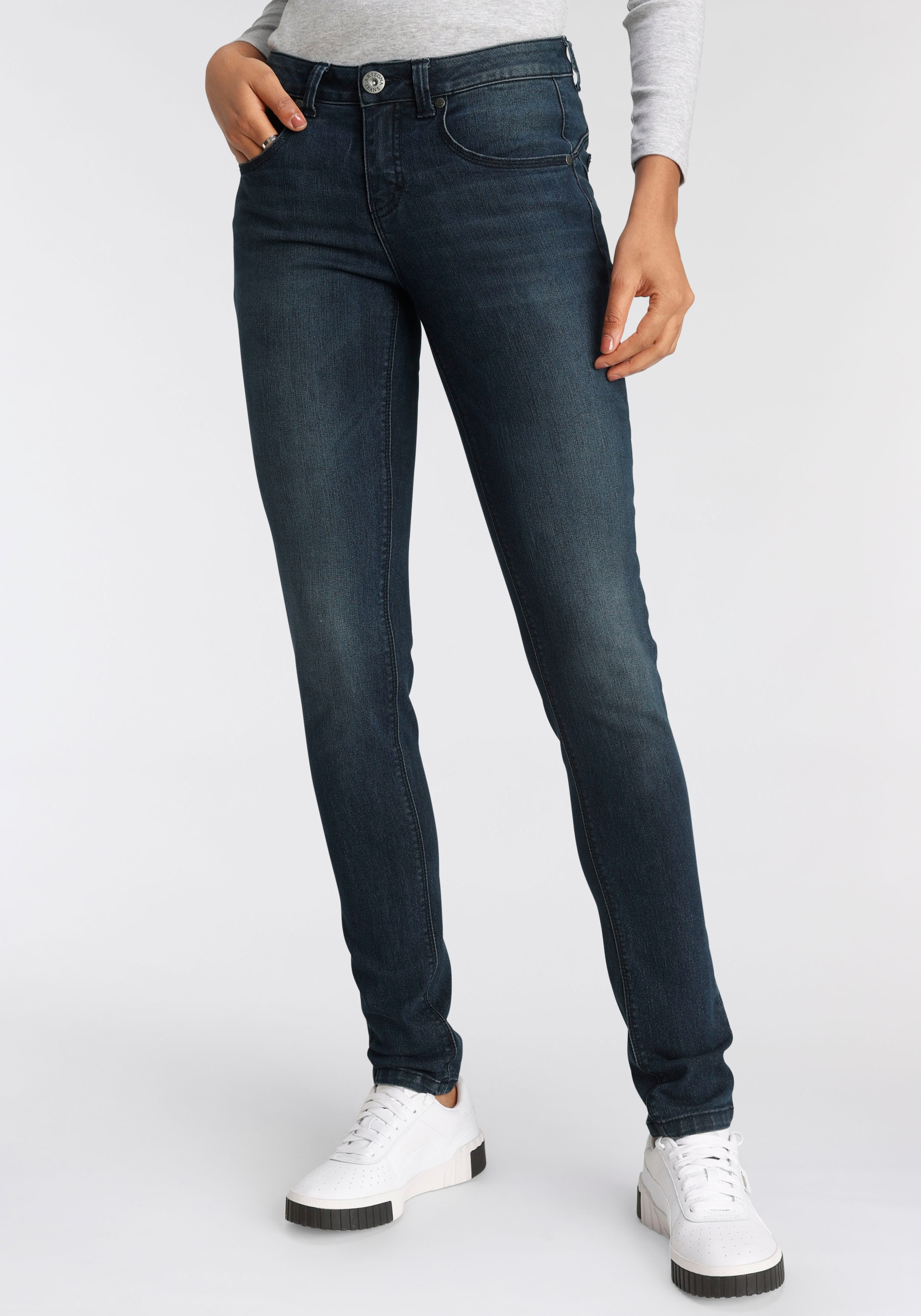 Arizona Skinny-fit-Jeans »Shaping«, Mid Online im OTTO Waist Shop