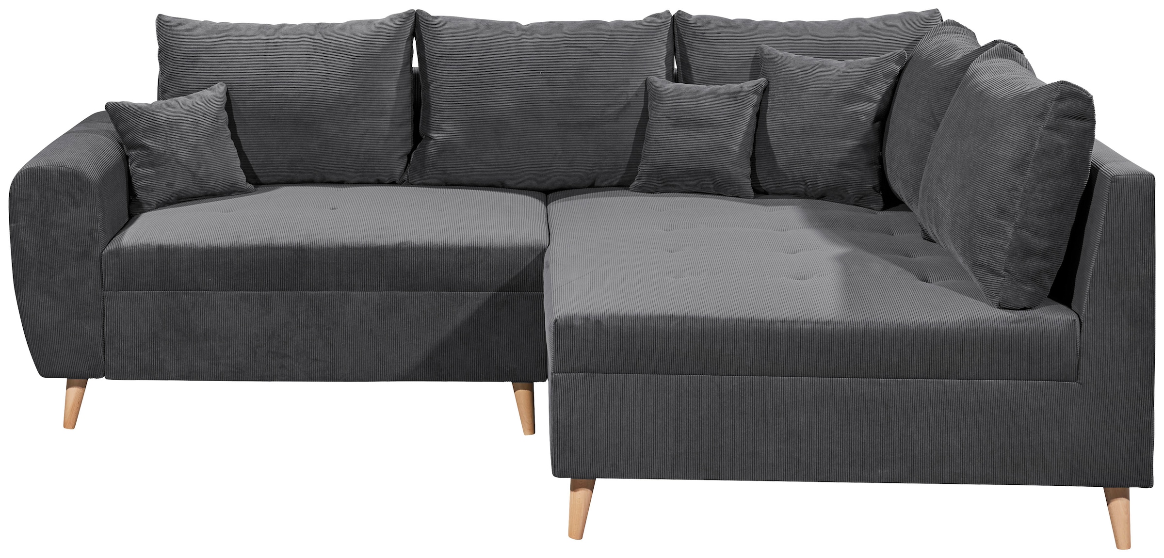 ED EXCITING DESIGN Ecksofa »Calanda L-Form«, mit Hocker & 3 Zierkissen