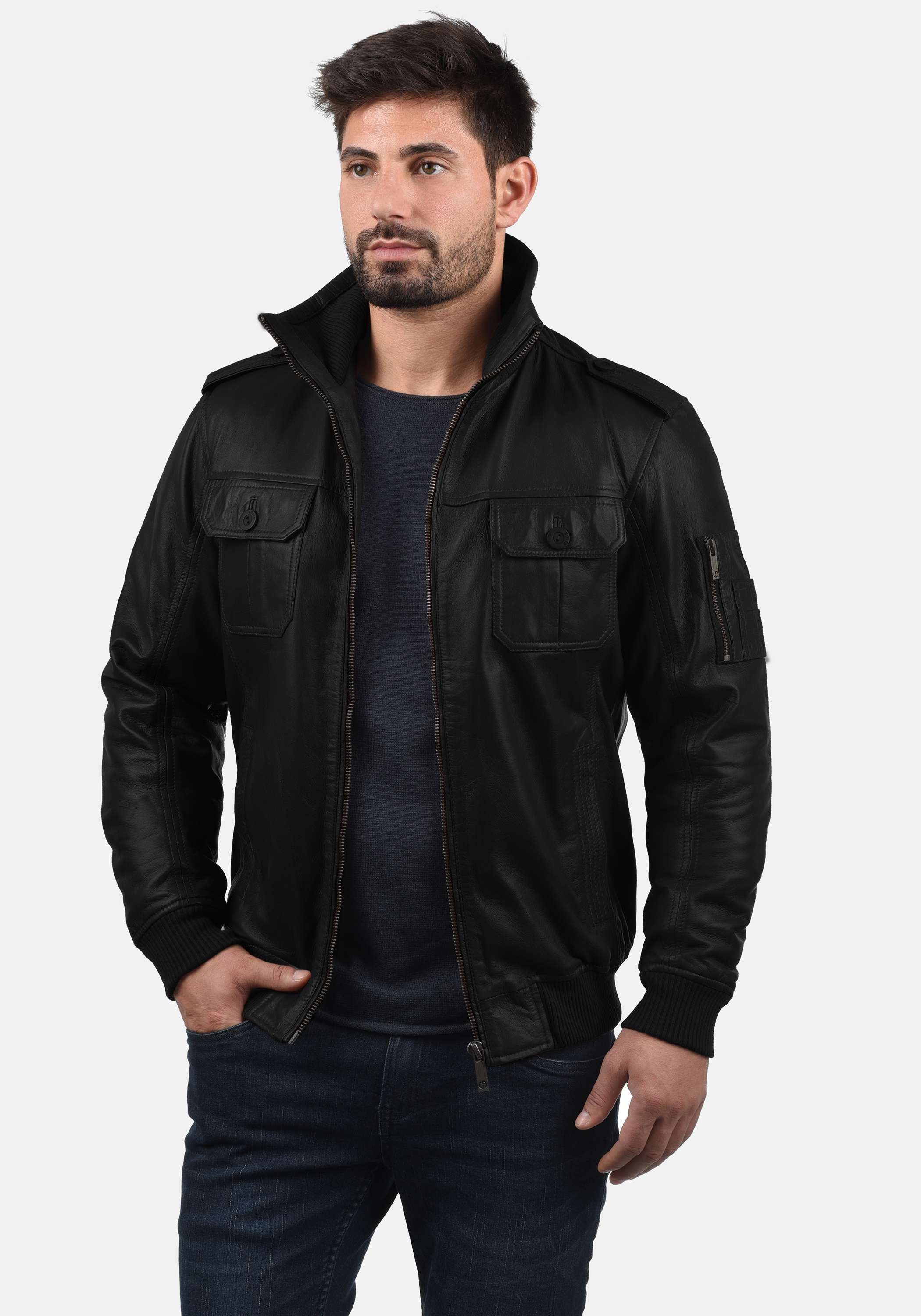 !Solid Lederjacke »Lederjacke SDFamash«