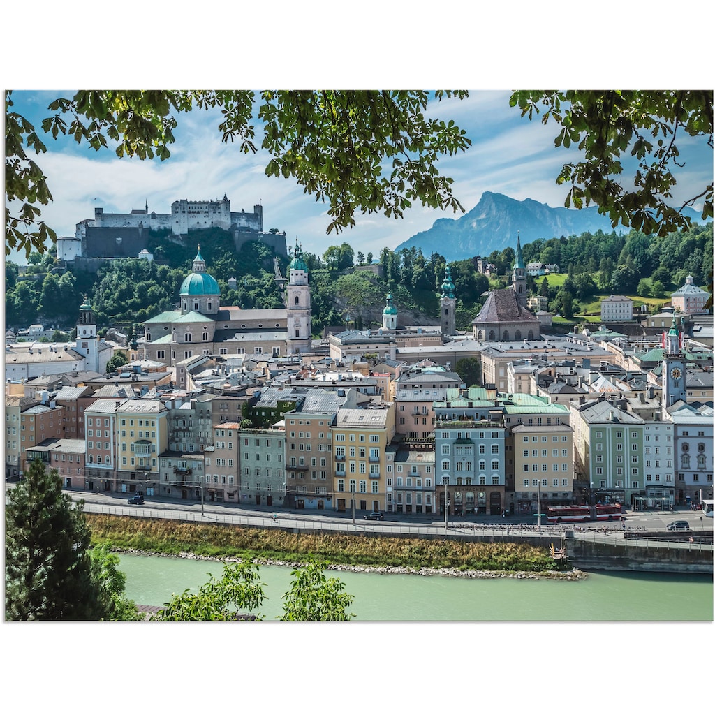 Artland Alu-Dibond-Druck »Salzburg Blick auf die Altstadt«, Österreich, (1 St.)