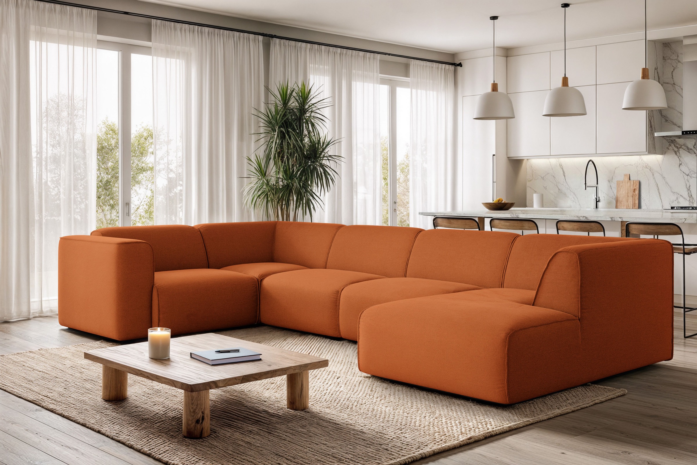 OTTO home Wohnlandschaft »Merid U-Form, B: 367 cm« jederzeit durch Module erweiterbar