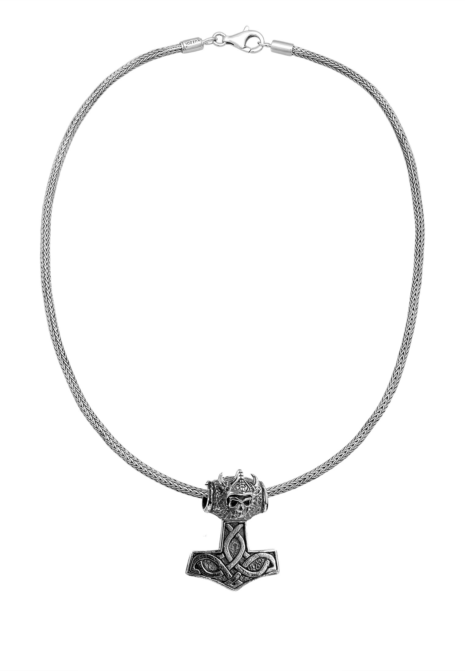 Kuzzoi Kette mit Anhänger »Halskette Herren Thor´s Hammer Keltischer Knoten 925 Silber«