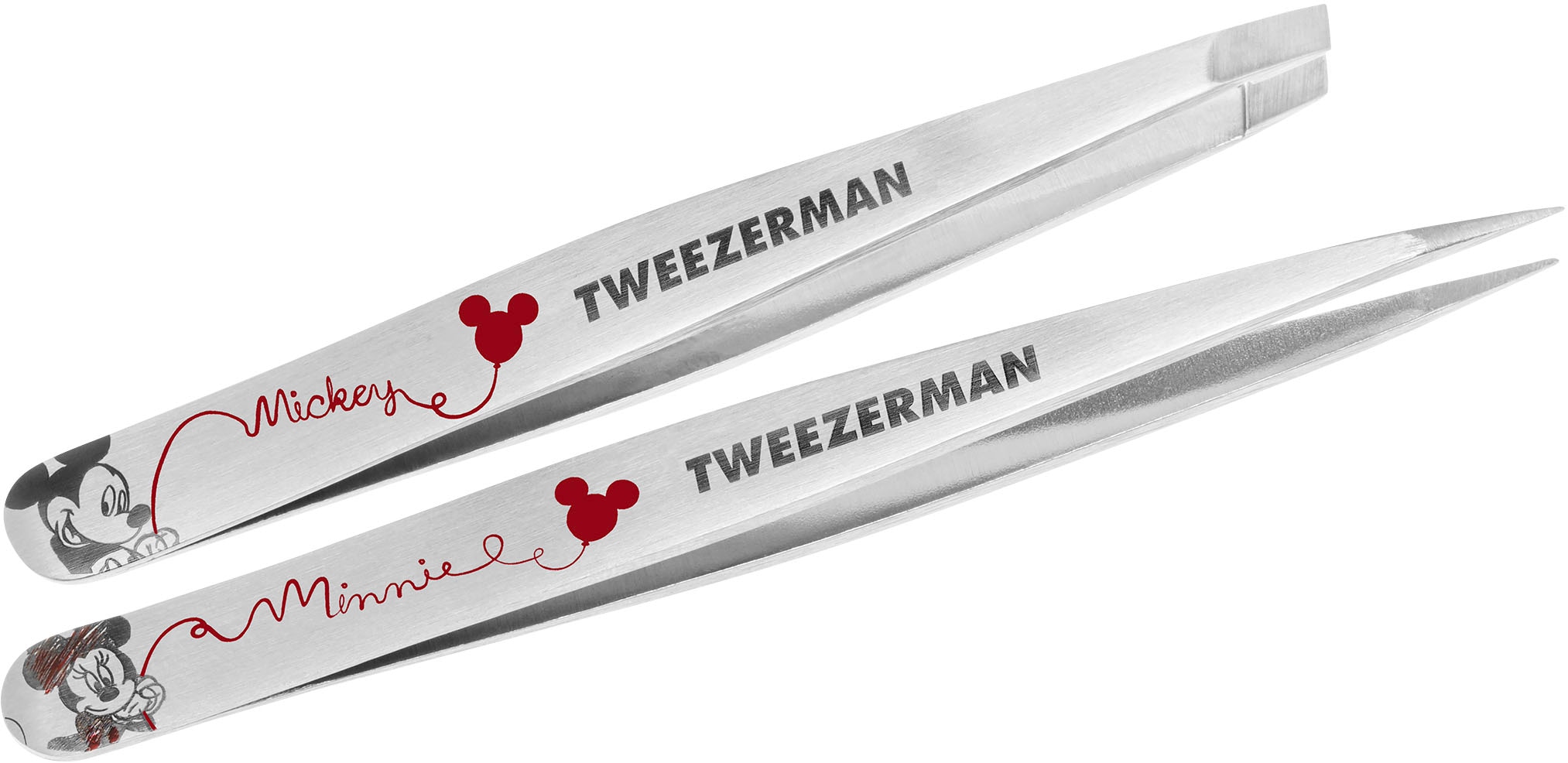 Tweezerman Damen Pinzette »Forever in Love Petite Tweezer Set« Petite Pinzetten Set in silberfarben, Größe 2 Stk.