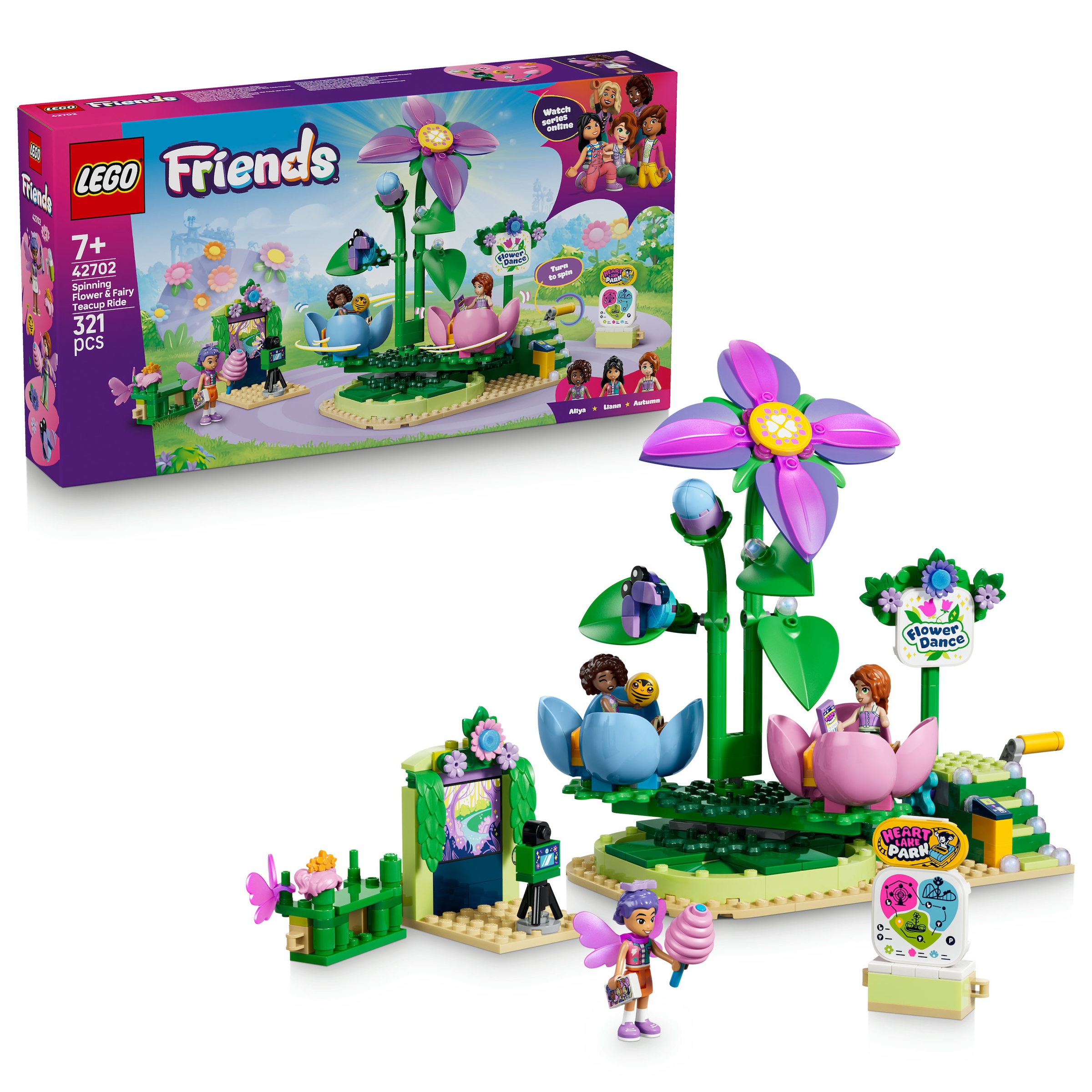 LEGO® Konstruktionsspielsteine »Feentassen-Karussell mit Blumendeko (42702), LEGO Friends« Made in Europe