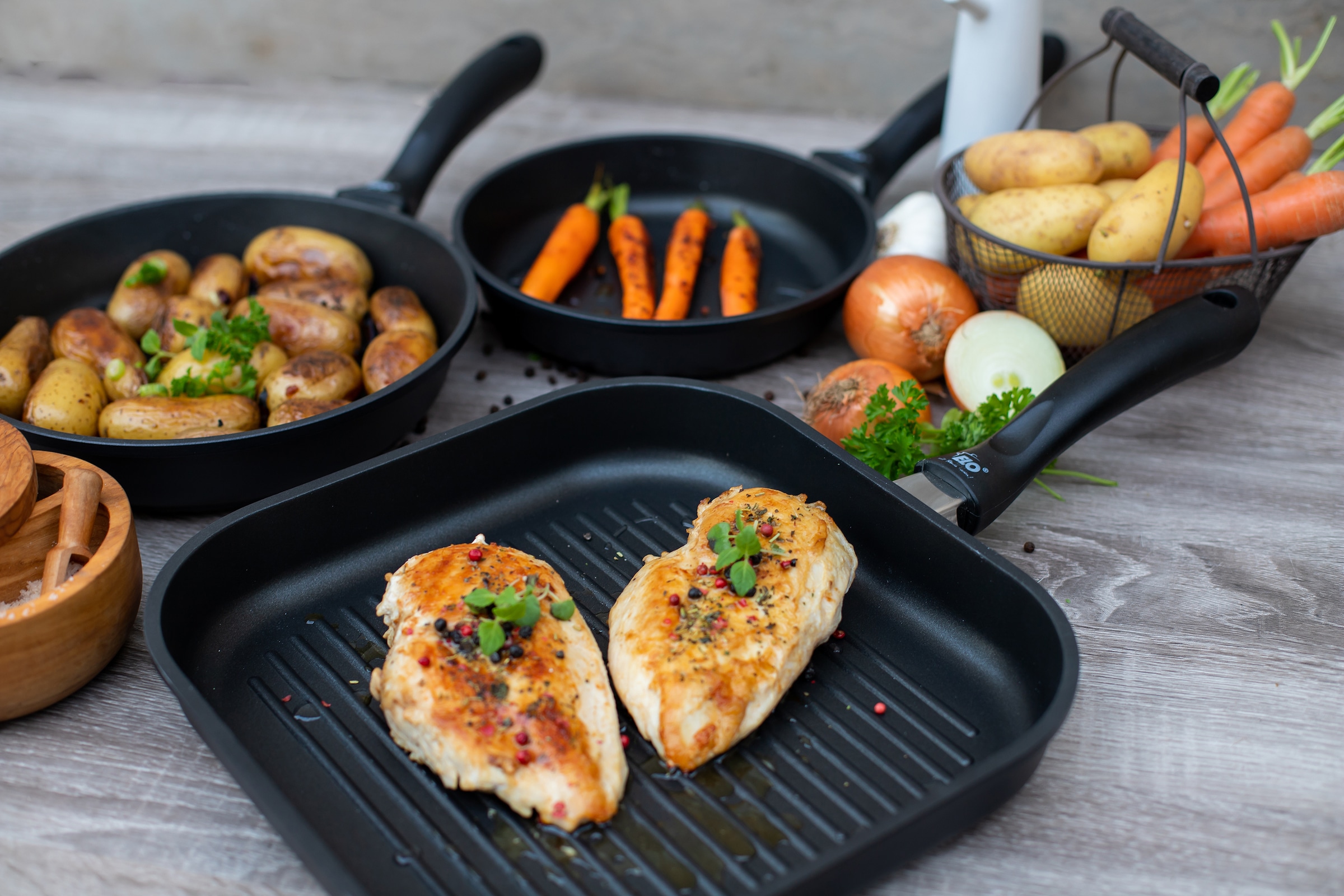 Elo Grillpfanne »Alucast«, Aluminiumguss, (1 tlg.), Induktion, 28x28 cm