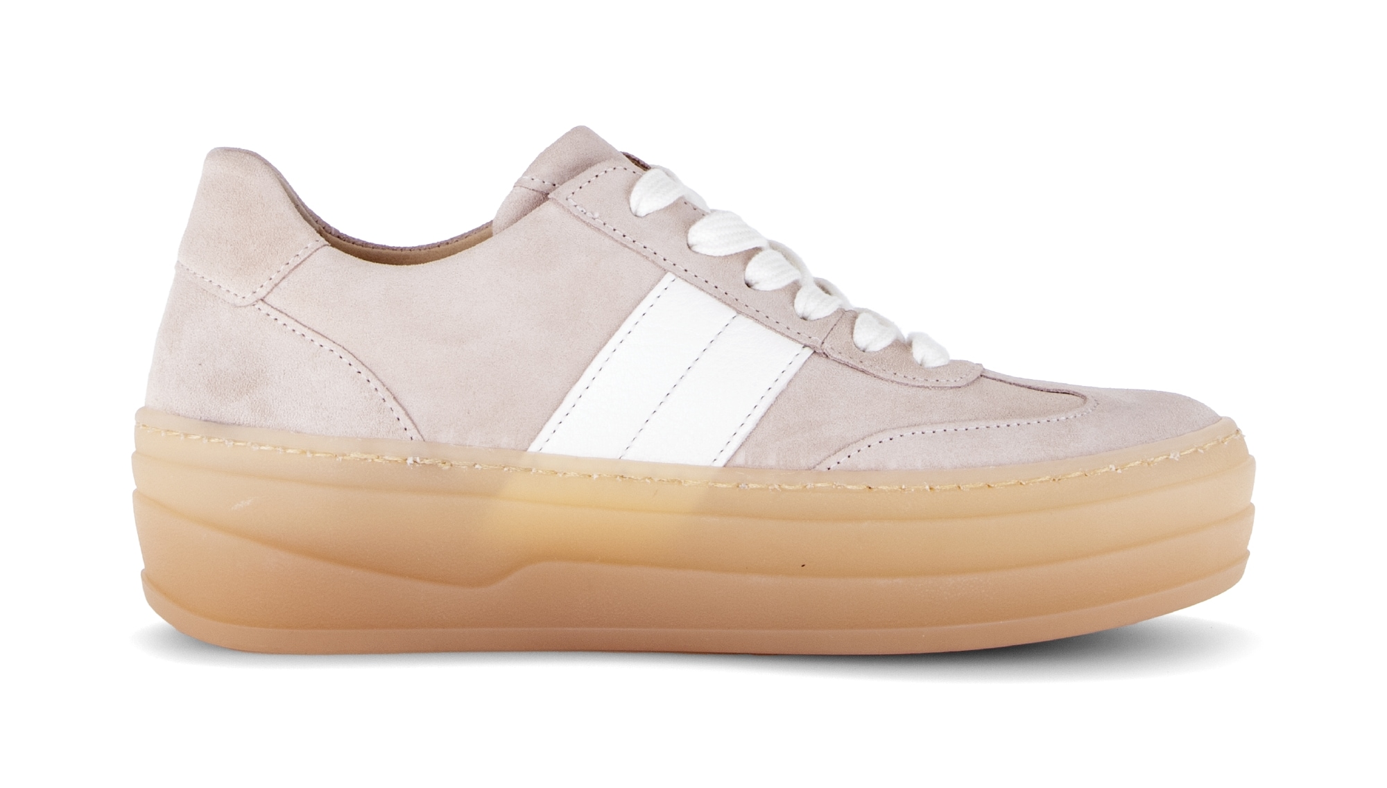 Gabor Plateausneaker  Freizeitschuh, Halbschuh, Schnürschuh mit transparenter Laufsohle