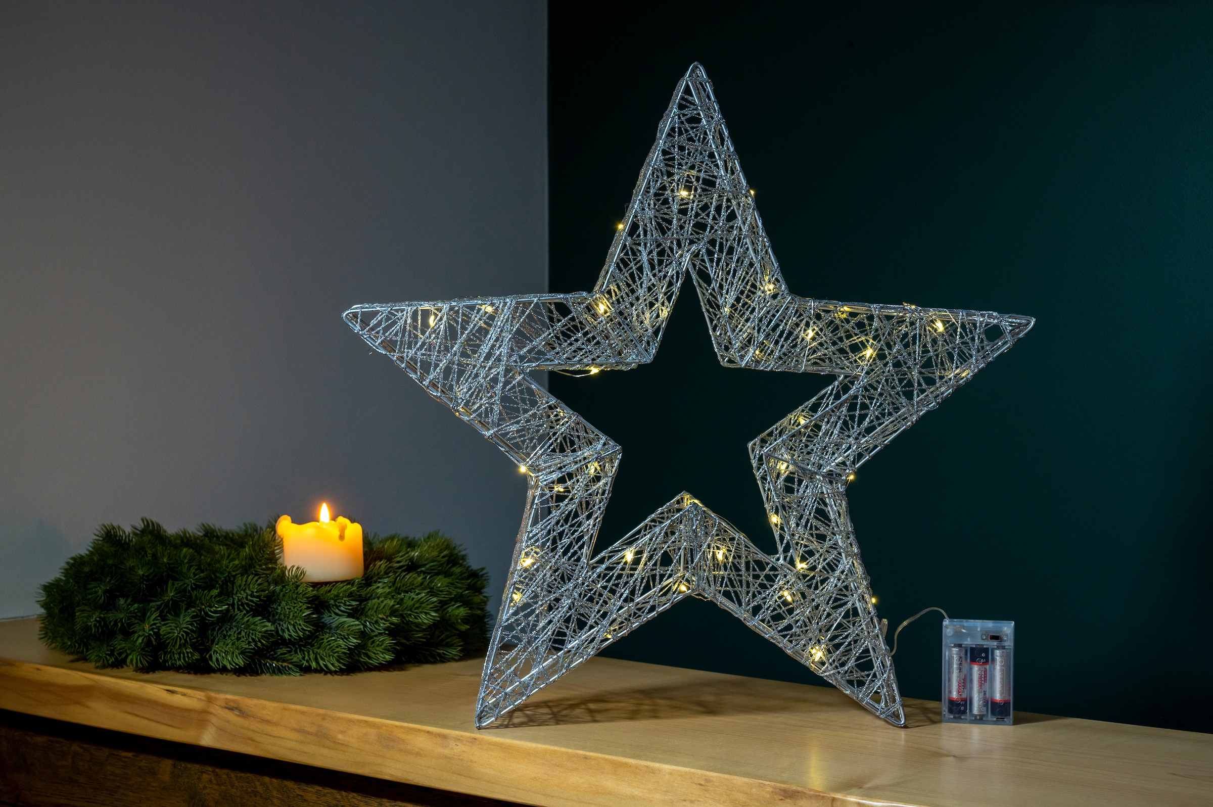 Star-Max LED Stern »Weihnachtsstern, Weihnachtsdeko«, 40 flammig-flammig,  mit 40 stromsparende LEDs bei OTTO
