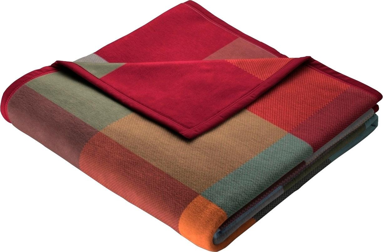 BIEDERLACK Wohndecke »Baumwolldecke Grey-Woven«, mit Karomuster