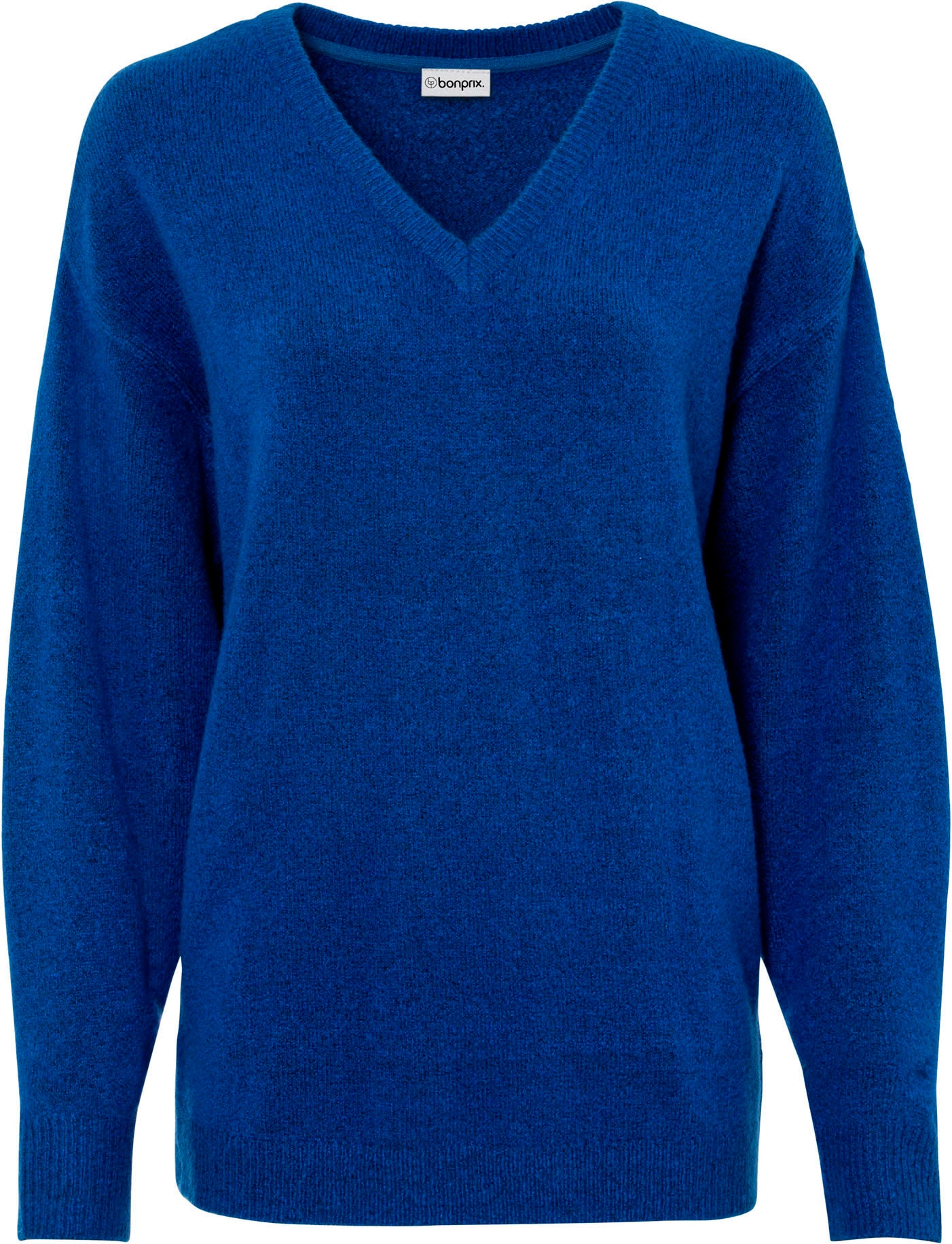 bonprix Strickpullover »Oversize-Strick-Pullover« aus weichem Material, mit V-Ausschnitt, Oversize-Passform