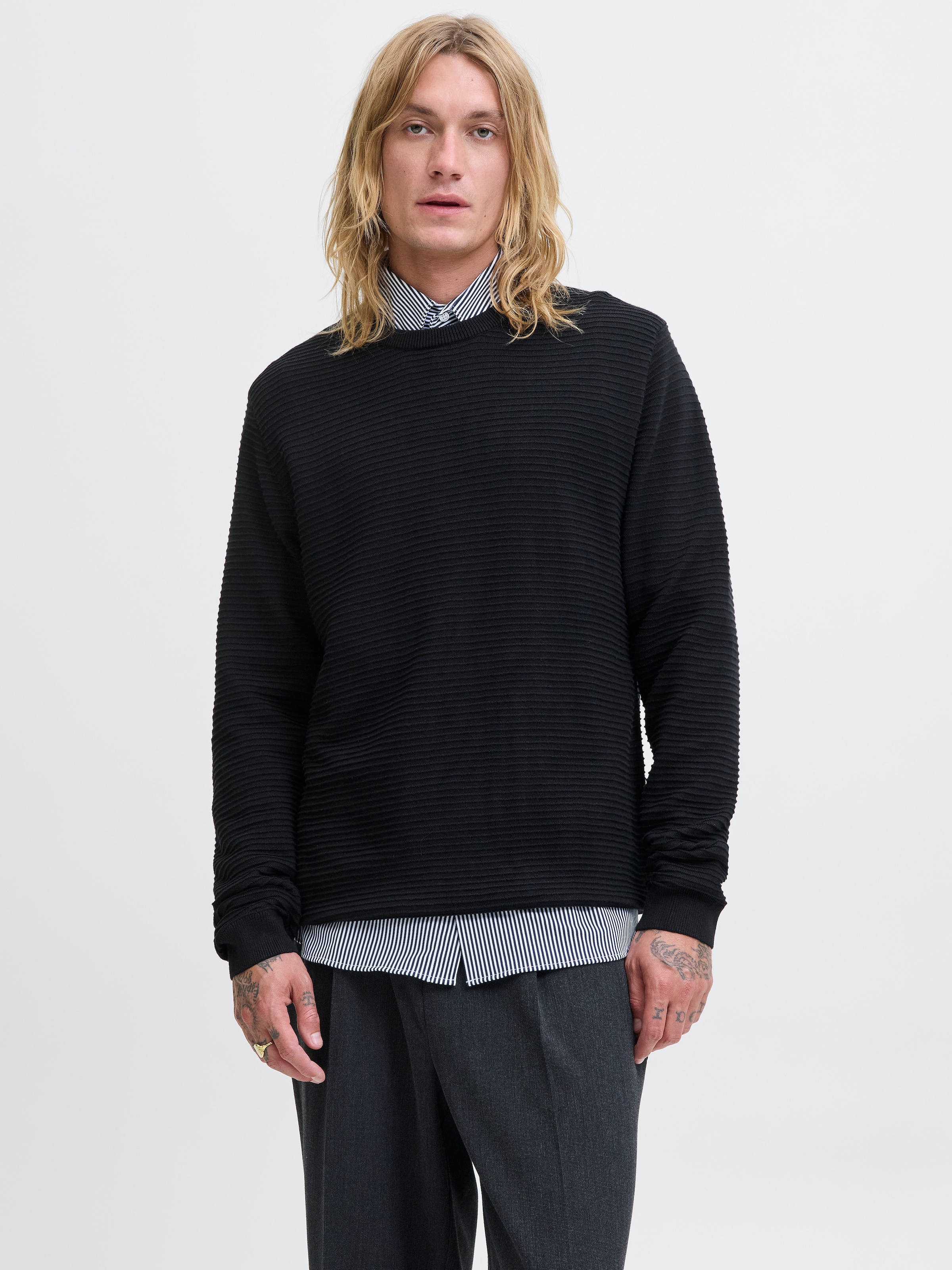 Jack & Jones Rundhalspullover »JJOTTO KNIT CREW NECK AW25«