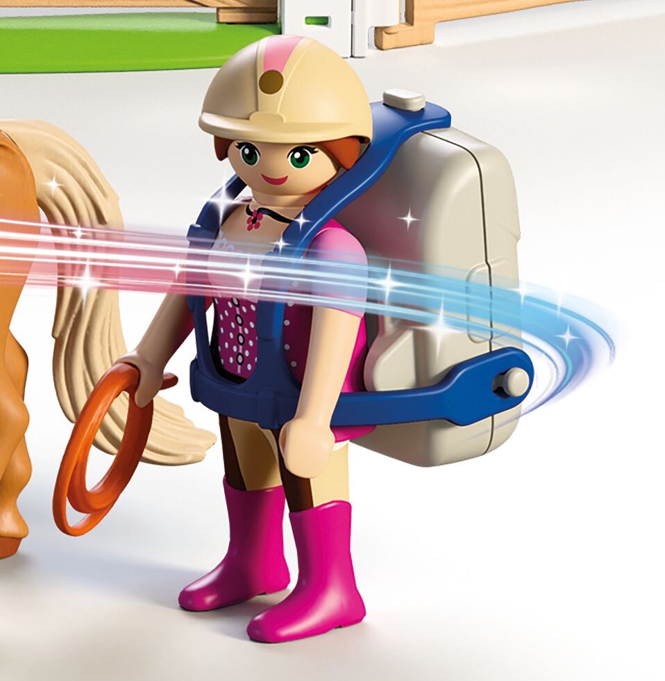 Playmobil® Konstruktions-Spielset »Playmobil Hi! Ready-To-Play Set Reiterhof (72127), I Love Horses« Made in Europe