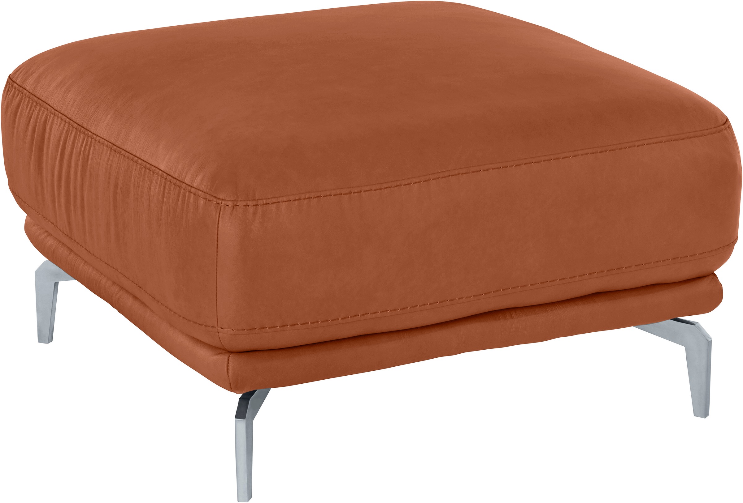 W.SCHILLIG Hocker »montanaa«, mit Metallfüßen in Silber matt, Breite 71 cm