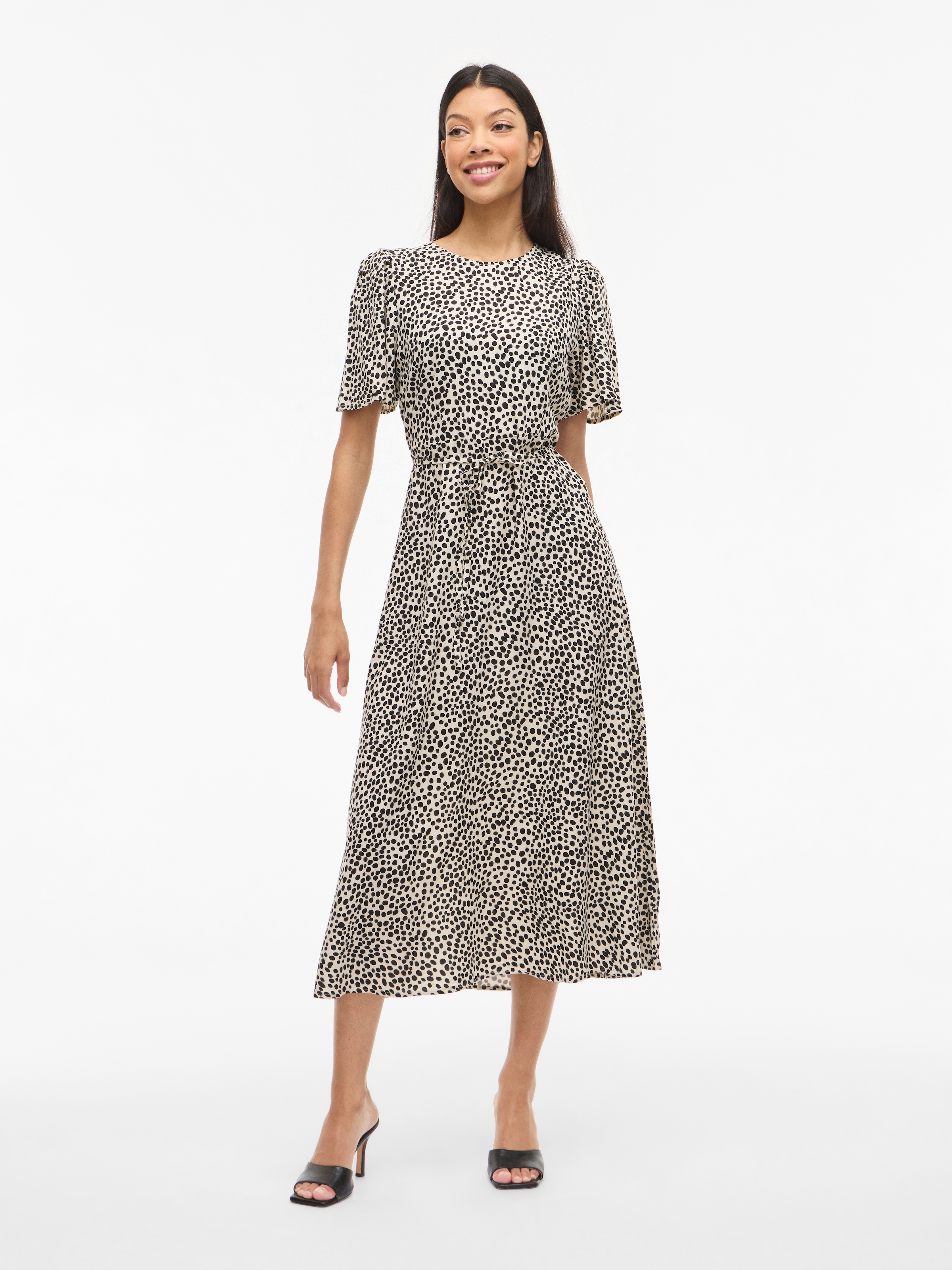 Vila Druckkleid »VIGRACE O-NECK S/S MIDI DRESS - NOOS« Sommerkleid,