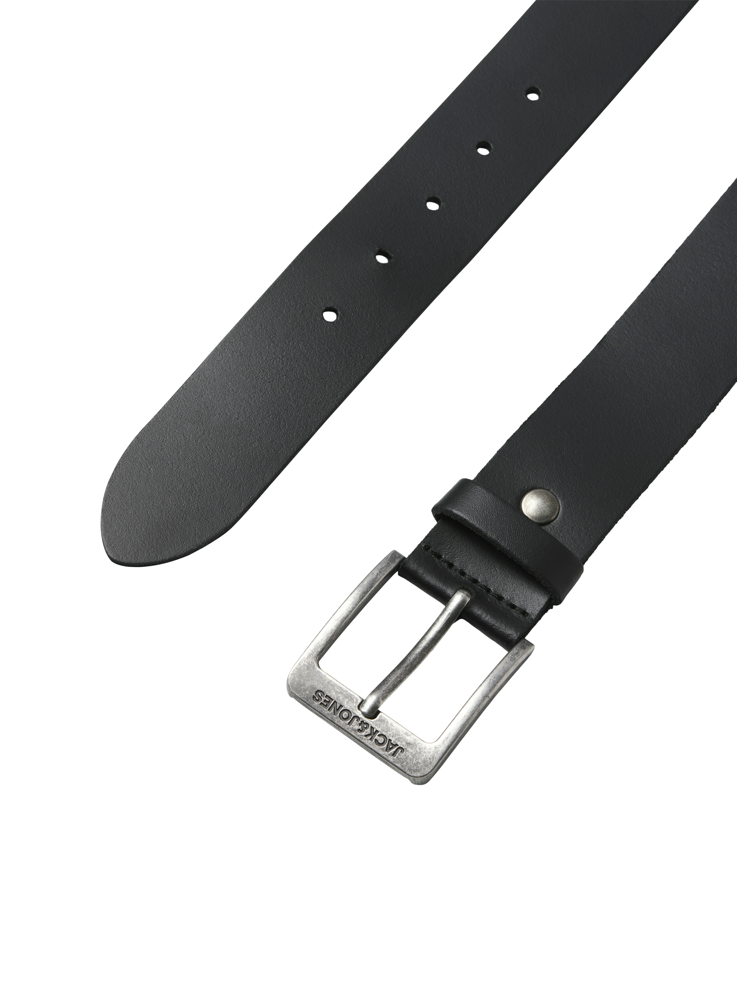 Jack & Jones Ledergürtel »JACBRAGA LEATHER BELT SN« mit silberner Schließe