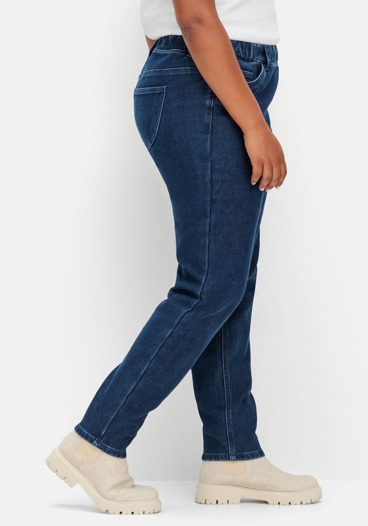 Sheego Stretch-Jeans »Skinny Thermojeans mit Schlupfbund und Fleece-Innenseite«