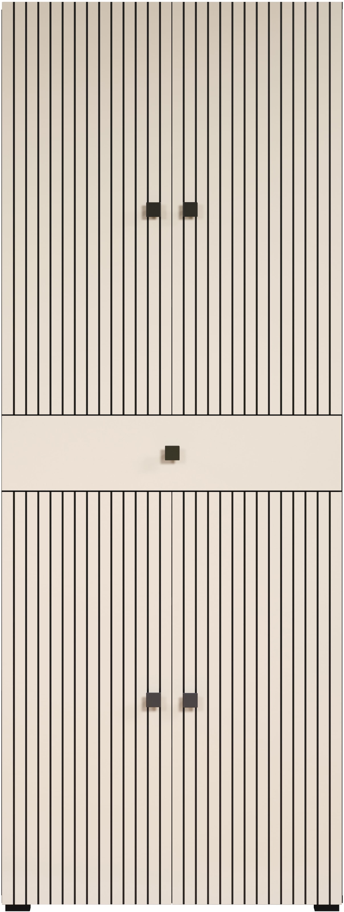 welltime Hochschrank »Amrum«, Breite 40cm, geräumiger Hochschrank Eiche Rillenoptik Badschrank