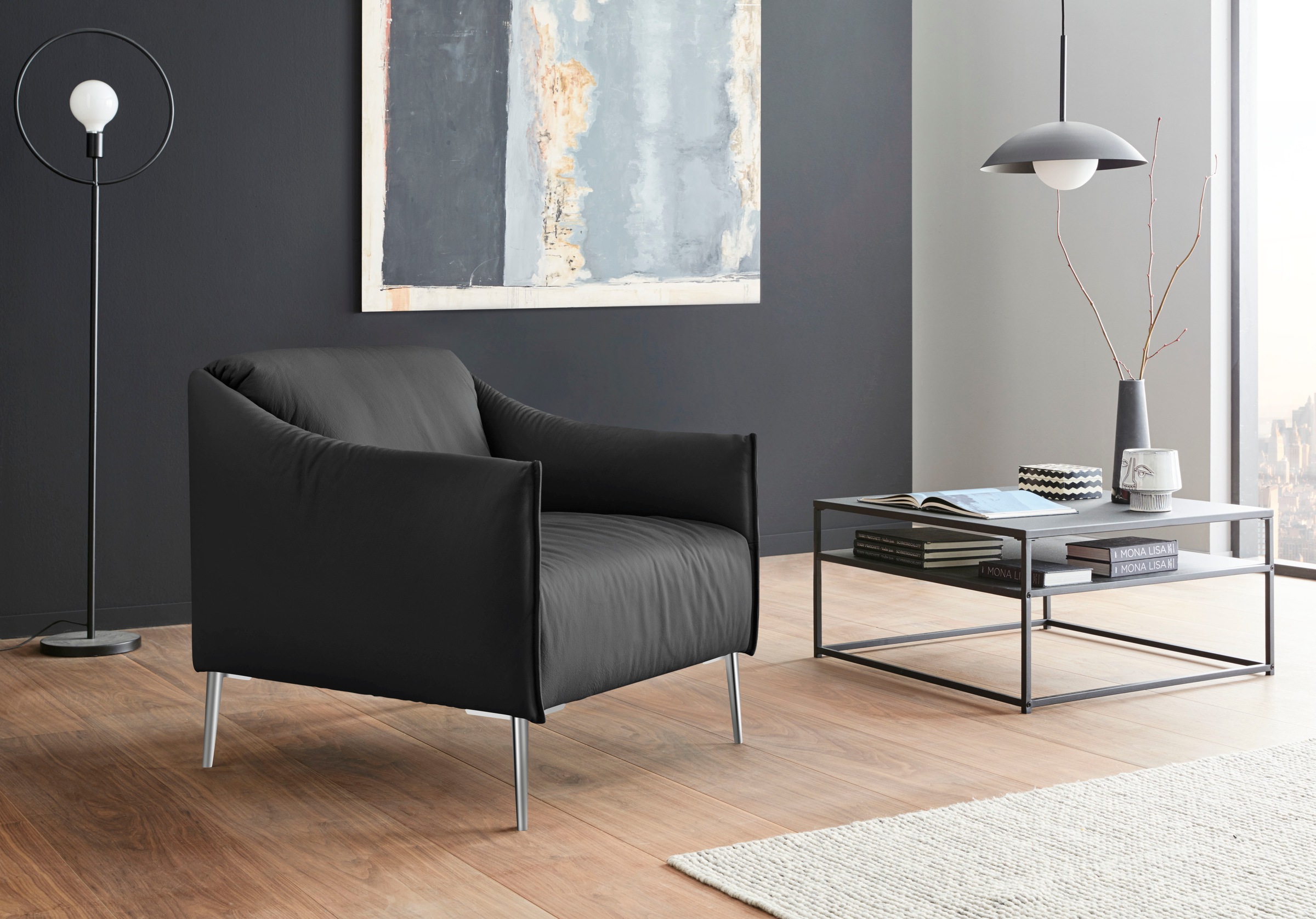 W.SCHILLIG Cocktailsessel »sally«, mit Metallfüßen in Chrom glänzend