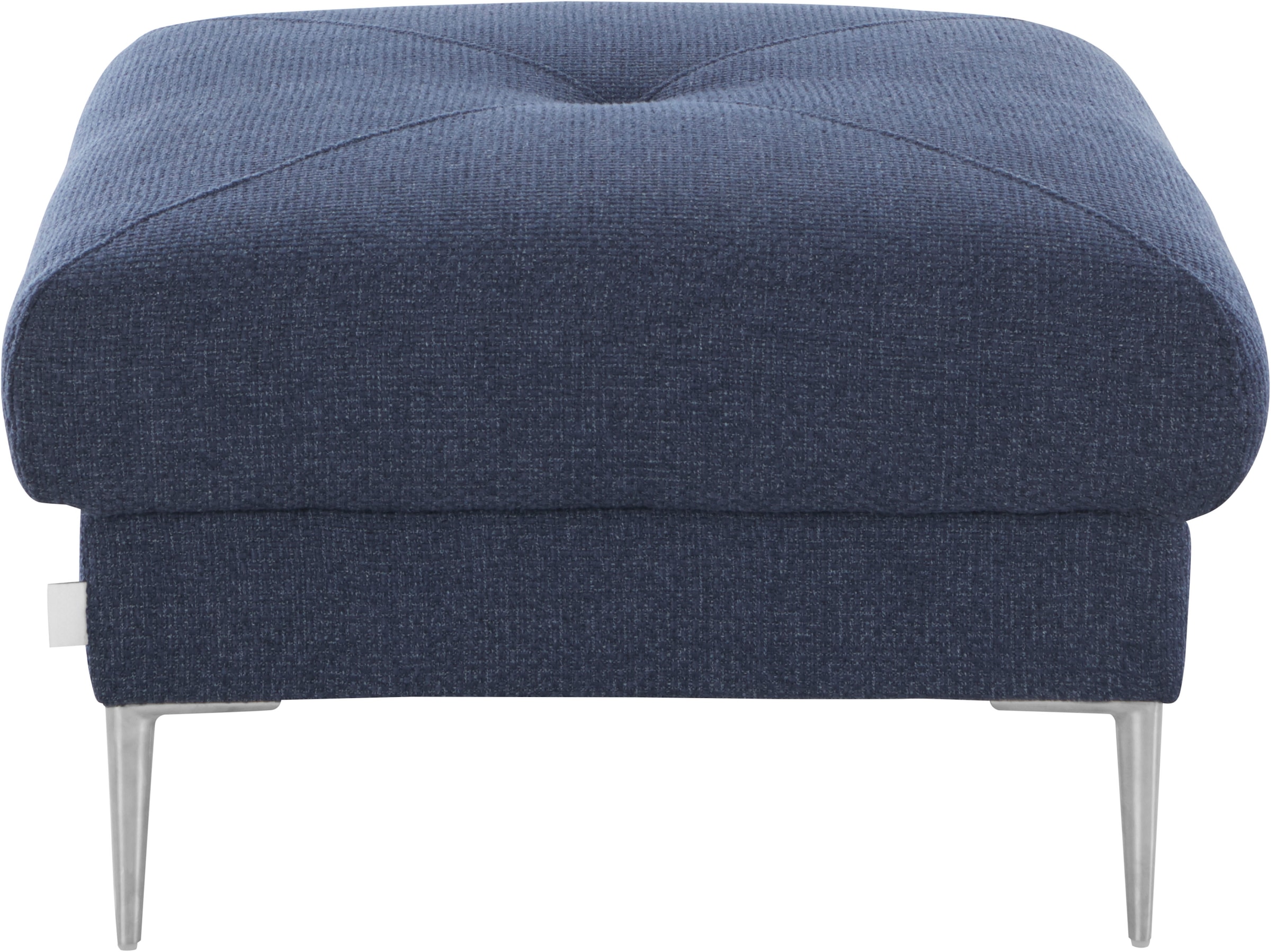 TRENDMANUFAKTUR Hocker »Chilltime, elegant und bequem durch Komfortsitzhöhe 46cm, hoher Fuß«, mit eleganter Kreuznaht auf der Sitzfläche