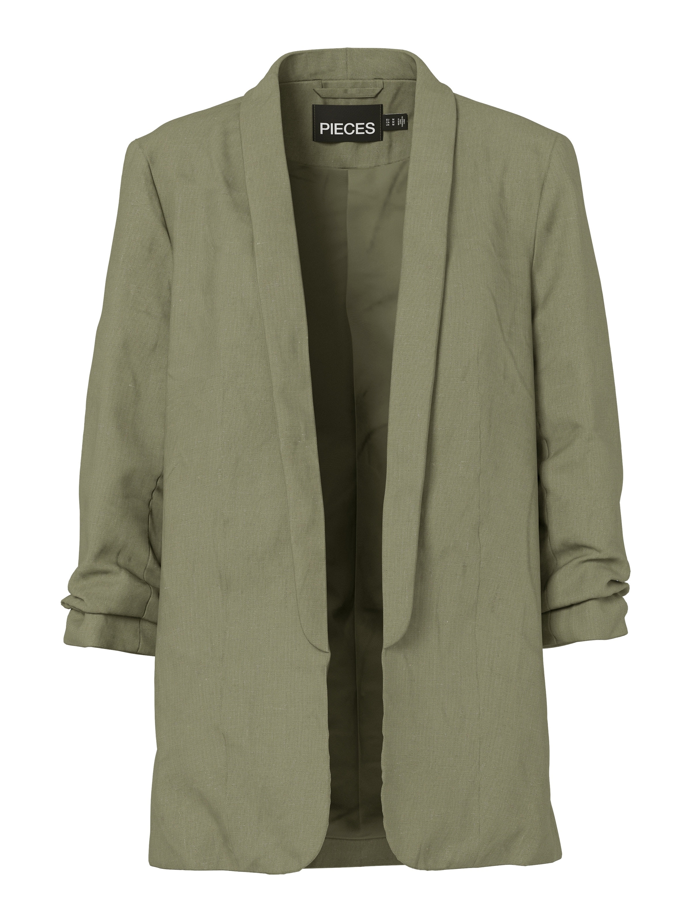 pieces Longblazer »PCPIA BOSELLA BLAZER WVN NOOS«, mit Leinen