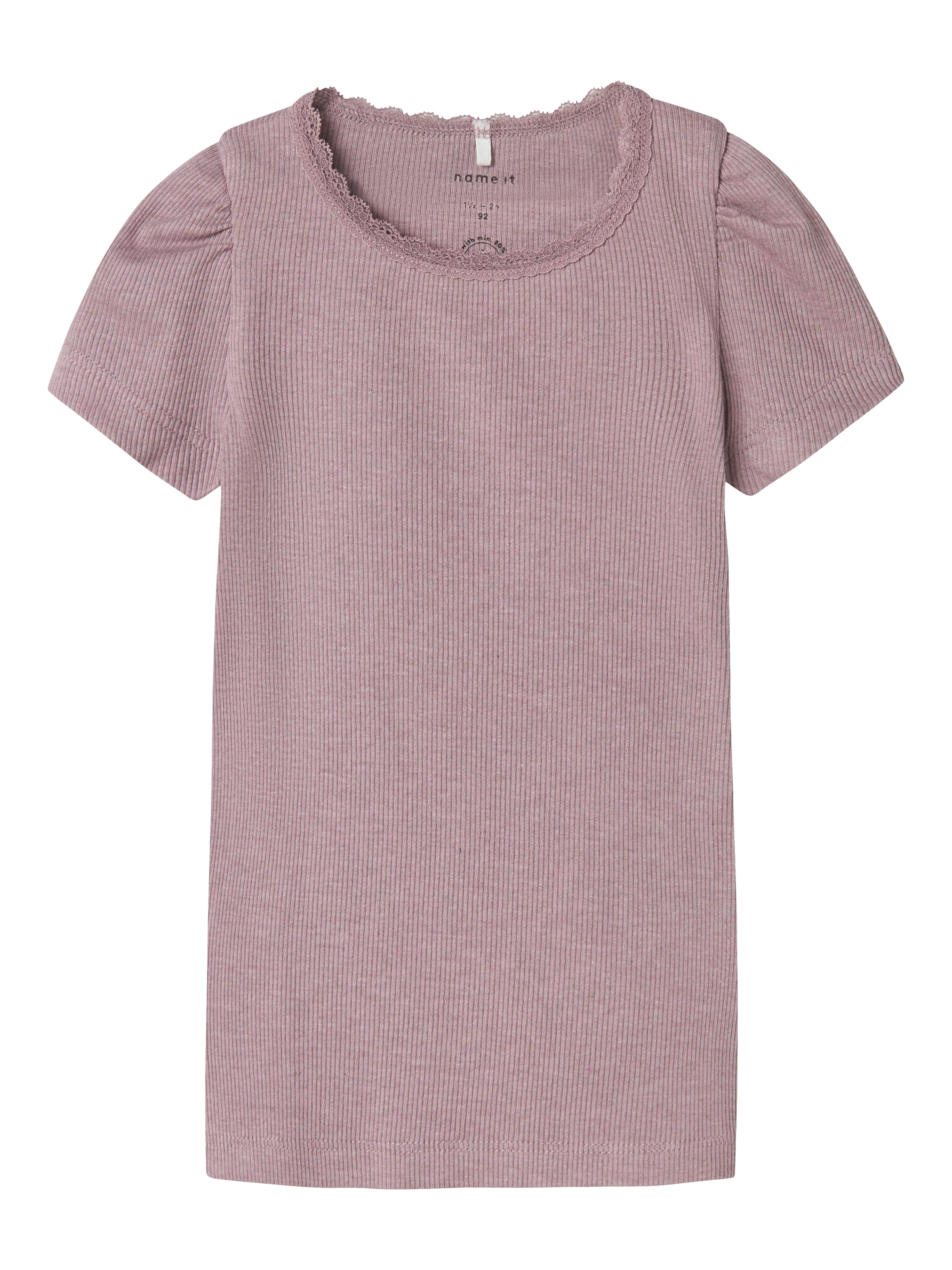 Name It Shirttop »NMFKAB TOP NOOS«, mit toller Spitzenkante am Ausschnitt