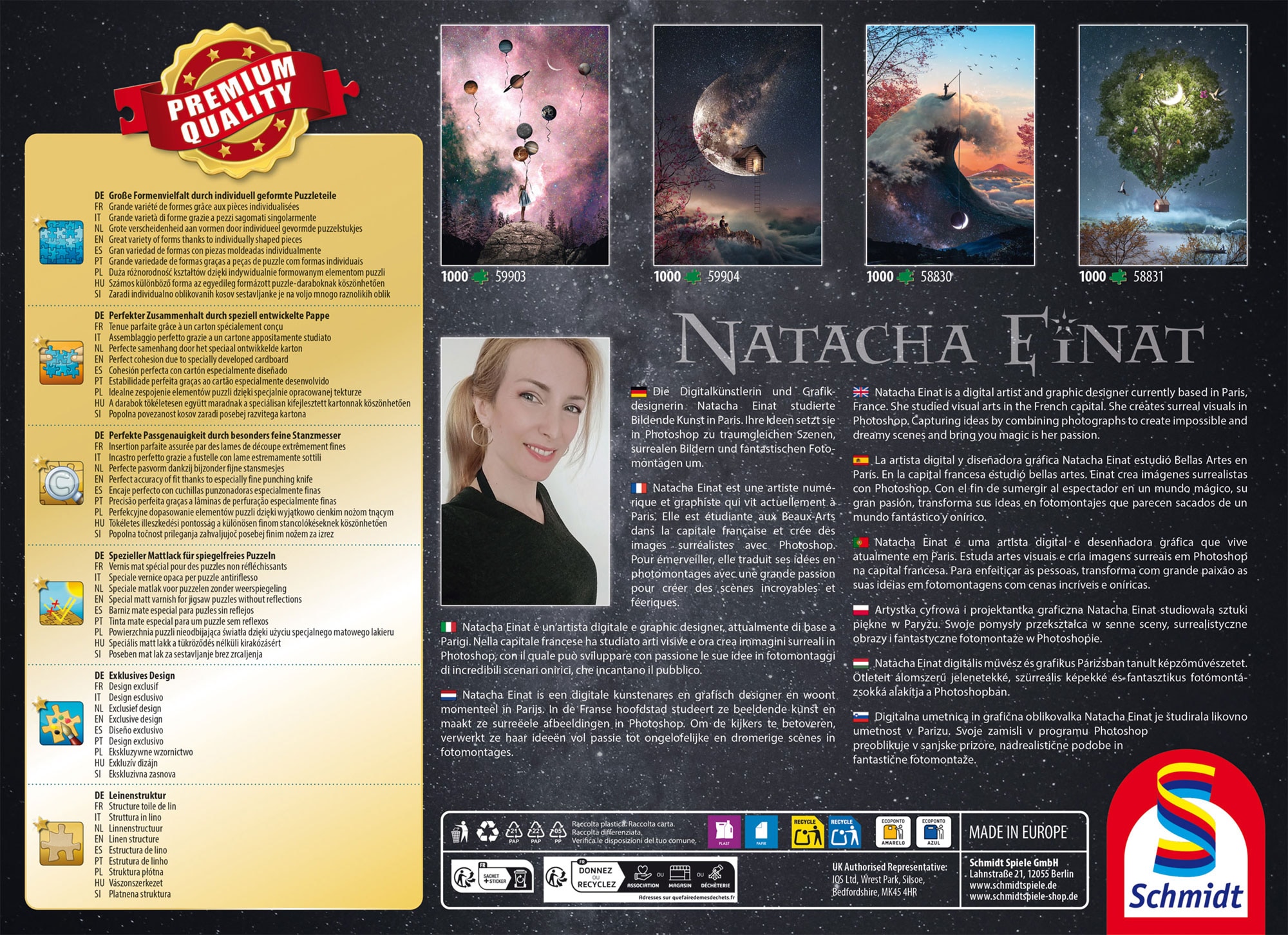 Schmidt Spiele Puzzle »Natacha Einat, Hinter dem Horizont« Made in Germany