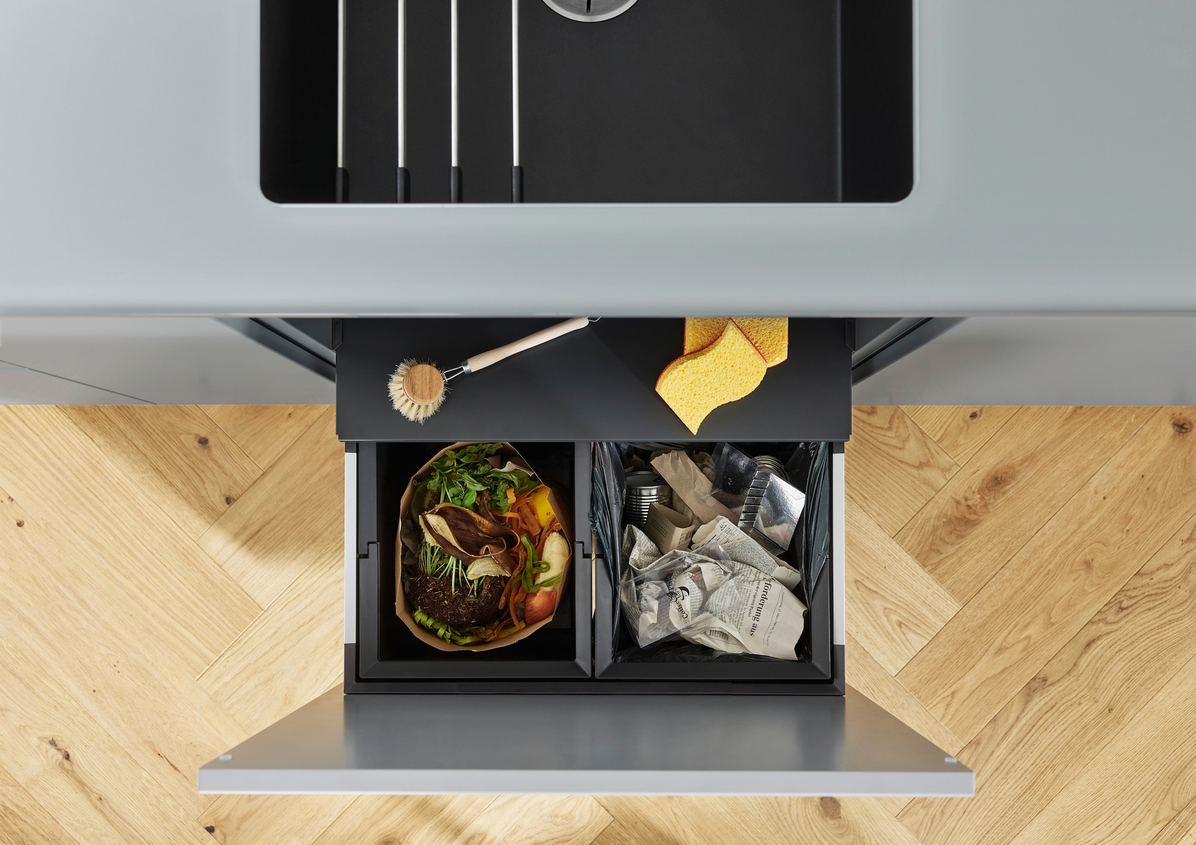 Blanco Mülltrennsystem »Select II Compact60/2« 2 Behälter Kunststoff, Stahlblech, 600 mm Untermass