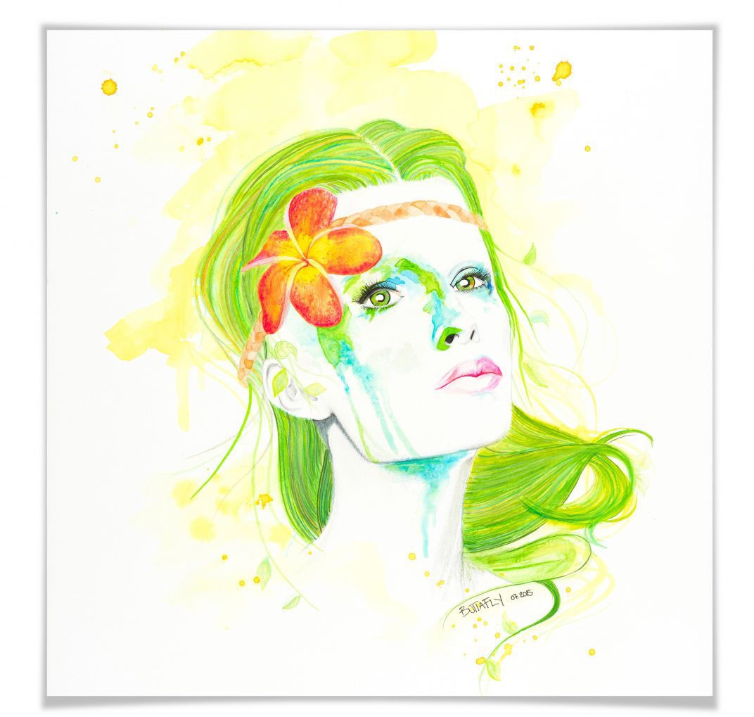 Wall-Art Poster »Natural Girl«, Menschen, (1 St.), Poster, Wandbild, Bild, Wandposter
