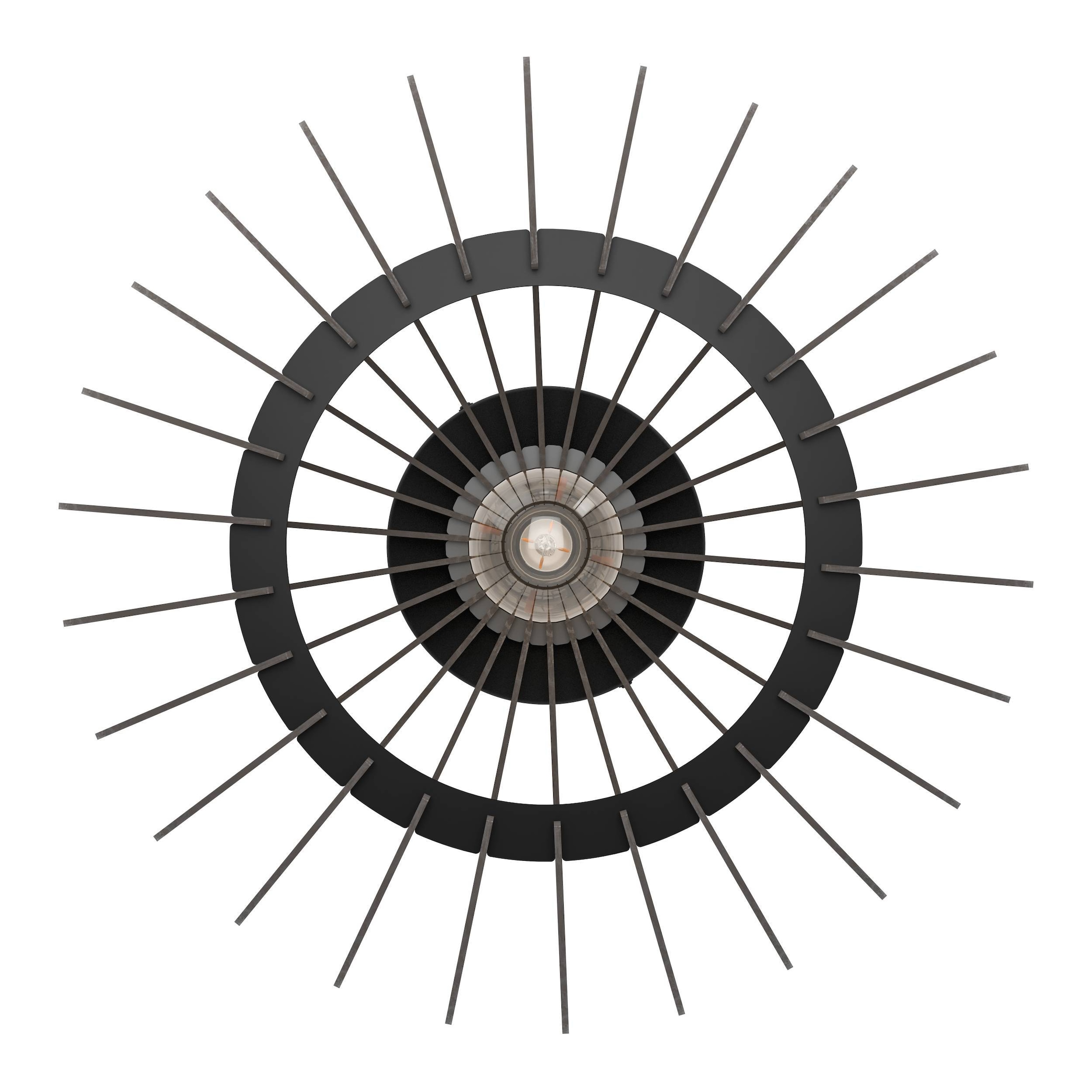 EGLO Deckenleuchte »Cossano Deckenlampe, Vintage, Retro, Japandi,  E27, Flurlampe, Lampe« E27 1 Stk. Wand-/Deckenleuchte - H23,5 x Ø45 cm - schwarz - 1X40W exkl.