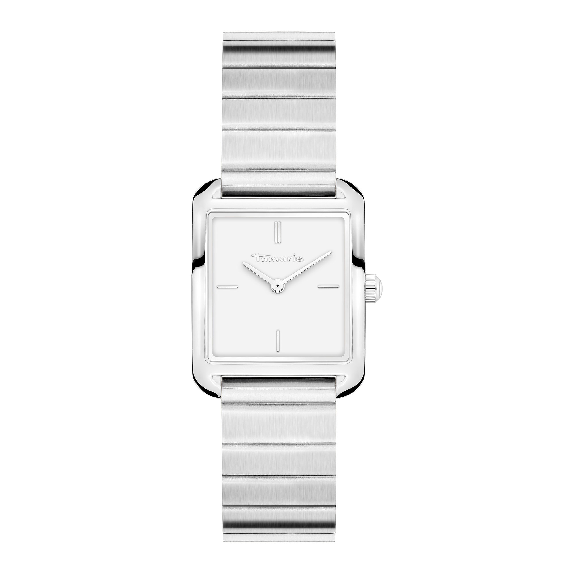 Tamaris Quarzuhr »The Square Retro Strap« Armbanduhr, Damenuhr, Edelstahlarmband, analog