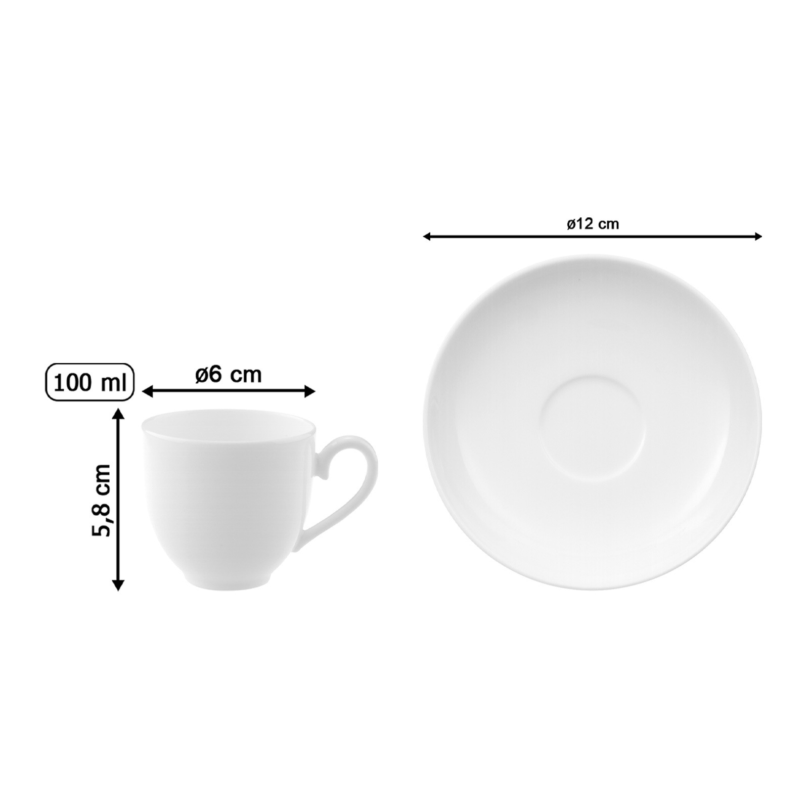 Villeroy & Boch Tasse »Mokka-/ Espressotasse mit Untertasse Royal 100 ml weiß«