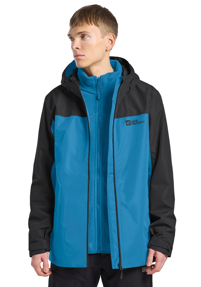 Jack Wolfskin 3-in-1-Funktionsjacke »TAUBENBERG 3IN1 JKT M« mitKapuze 3in1, wasserdicht, winddicht, Übergangsjacke