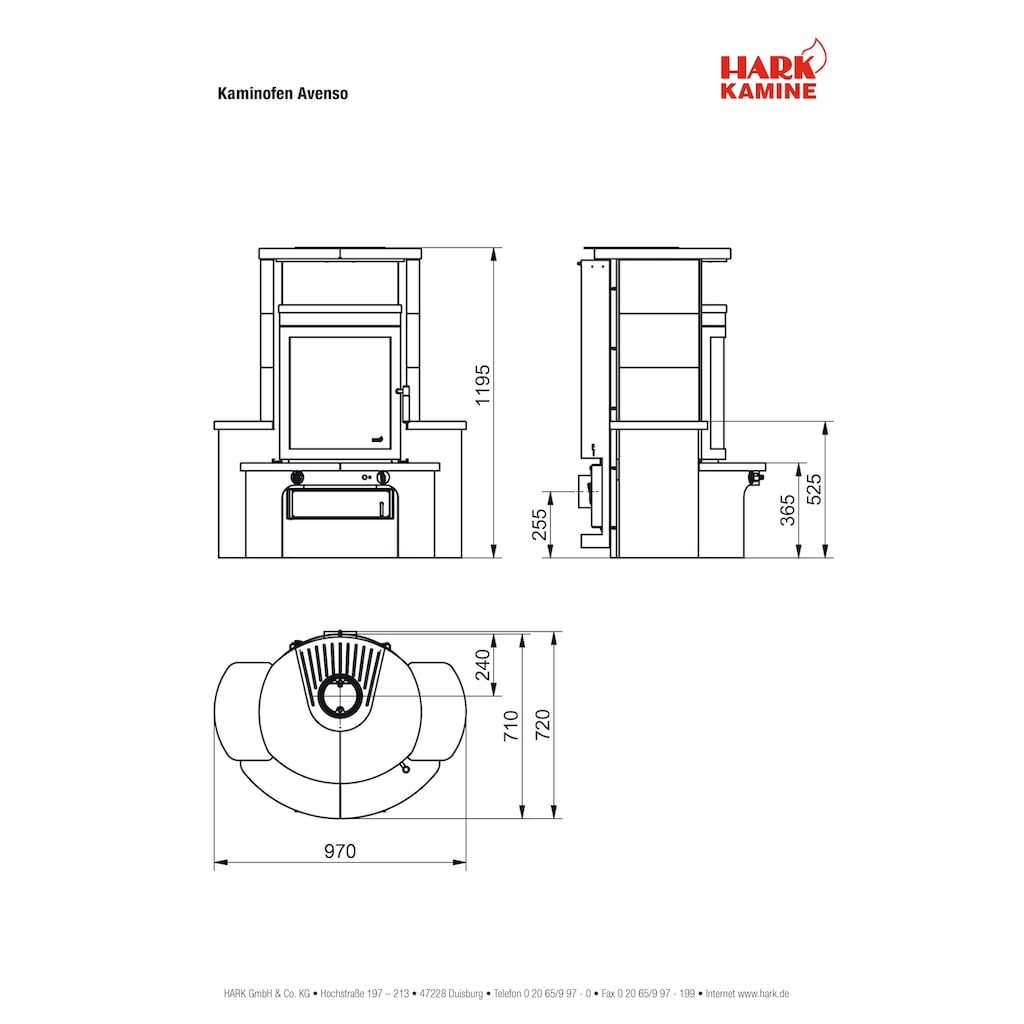 HARK Kaminofen »Avenso«