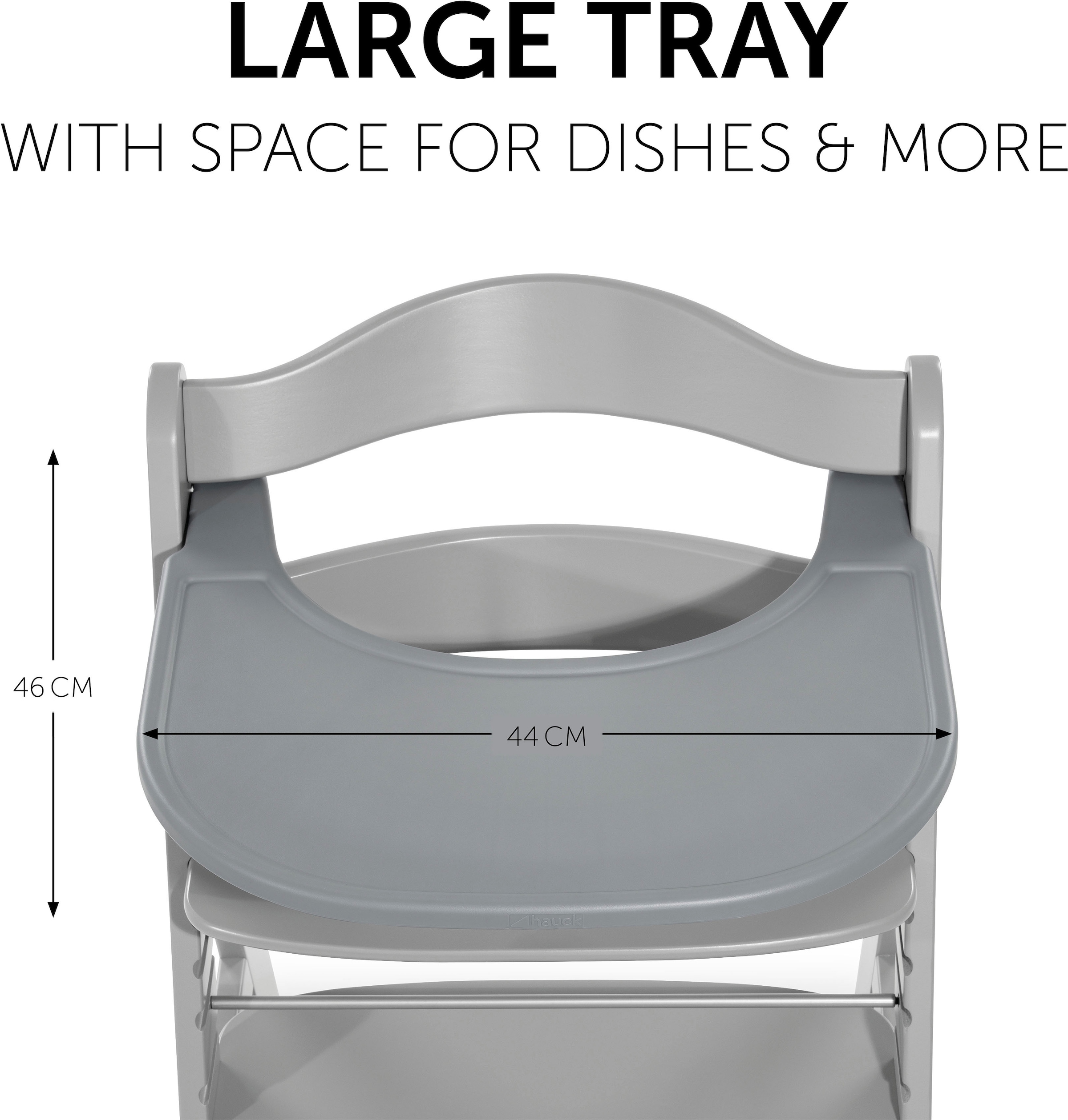 Hauck Hochstuhltablett »Alpha Click Tray, grau«, Hauck Hochstuhl Alpha+